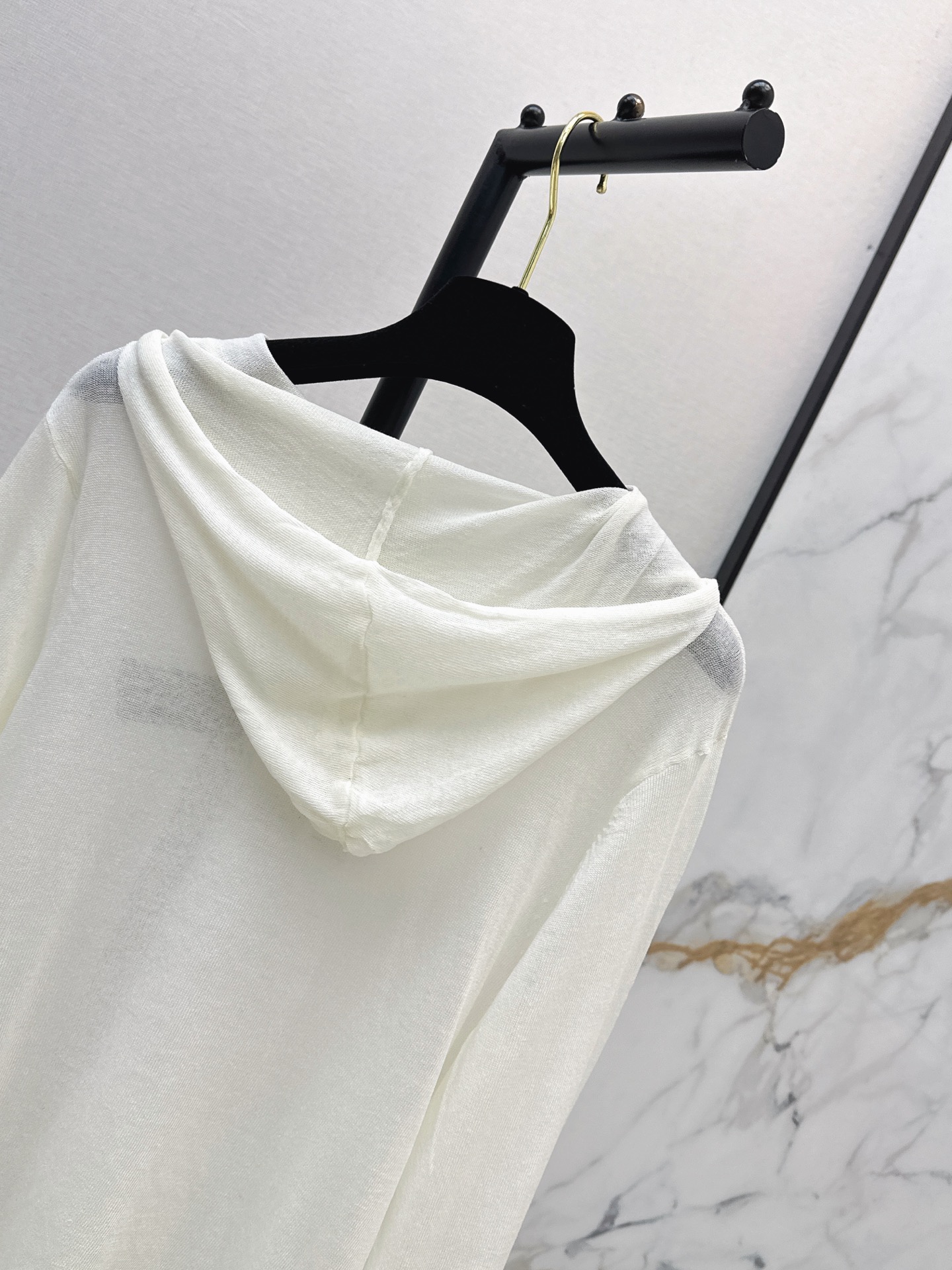 Chan 26ss hooded knitwear