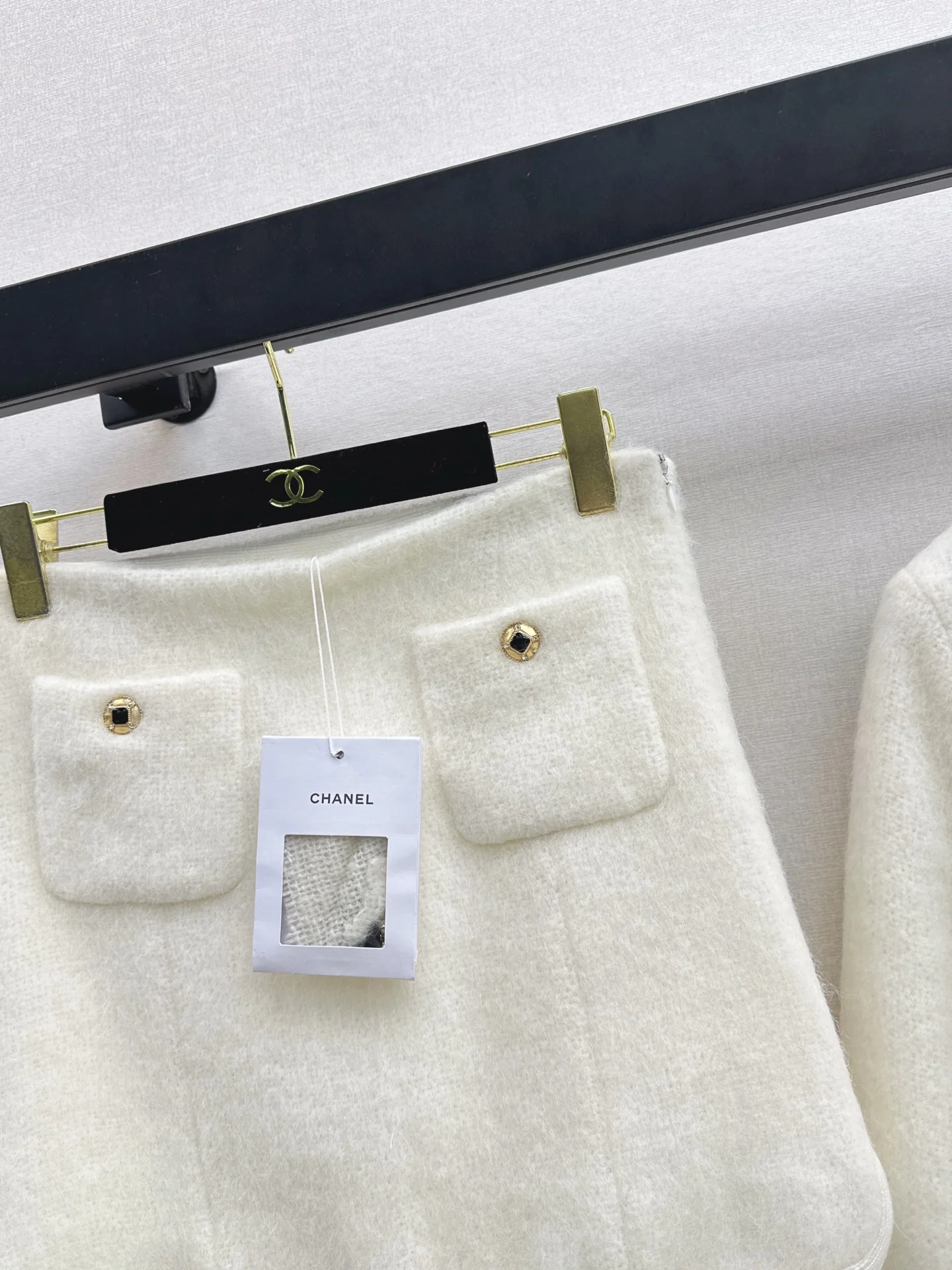 Chan 26ss woolen jacket skirts outfit sets