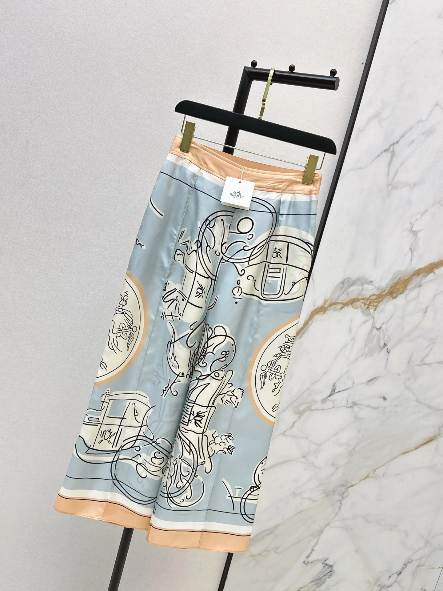 Herm 26ss print wide-leg pants