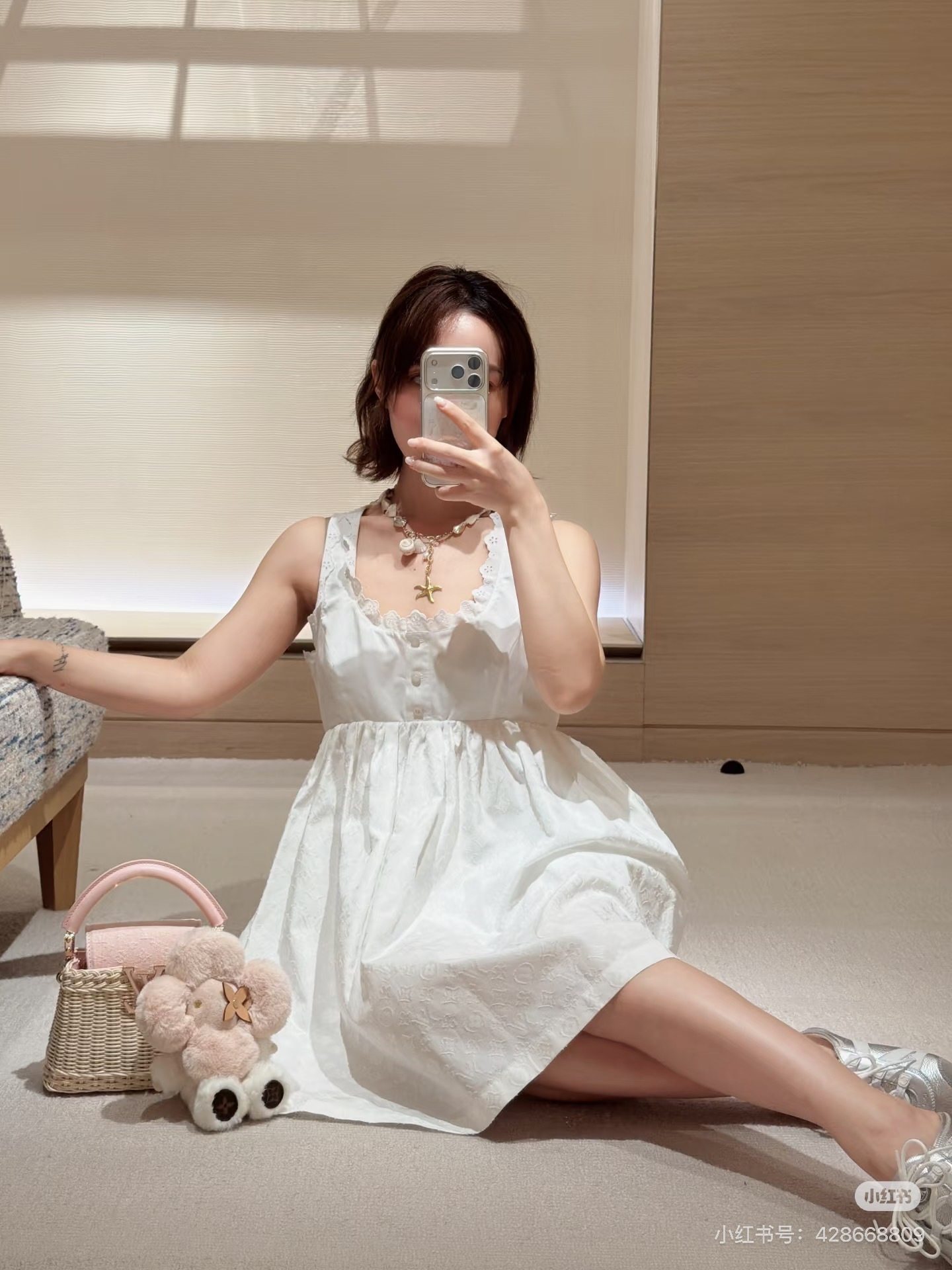 Loui 26ss jacquard ruffle dress