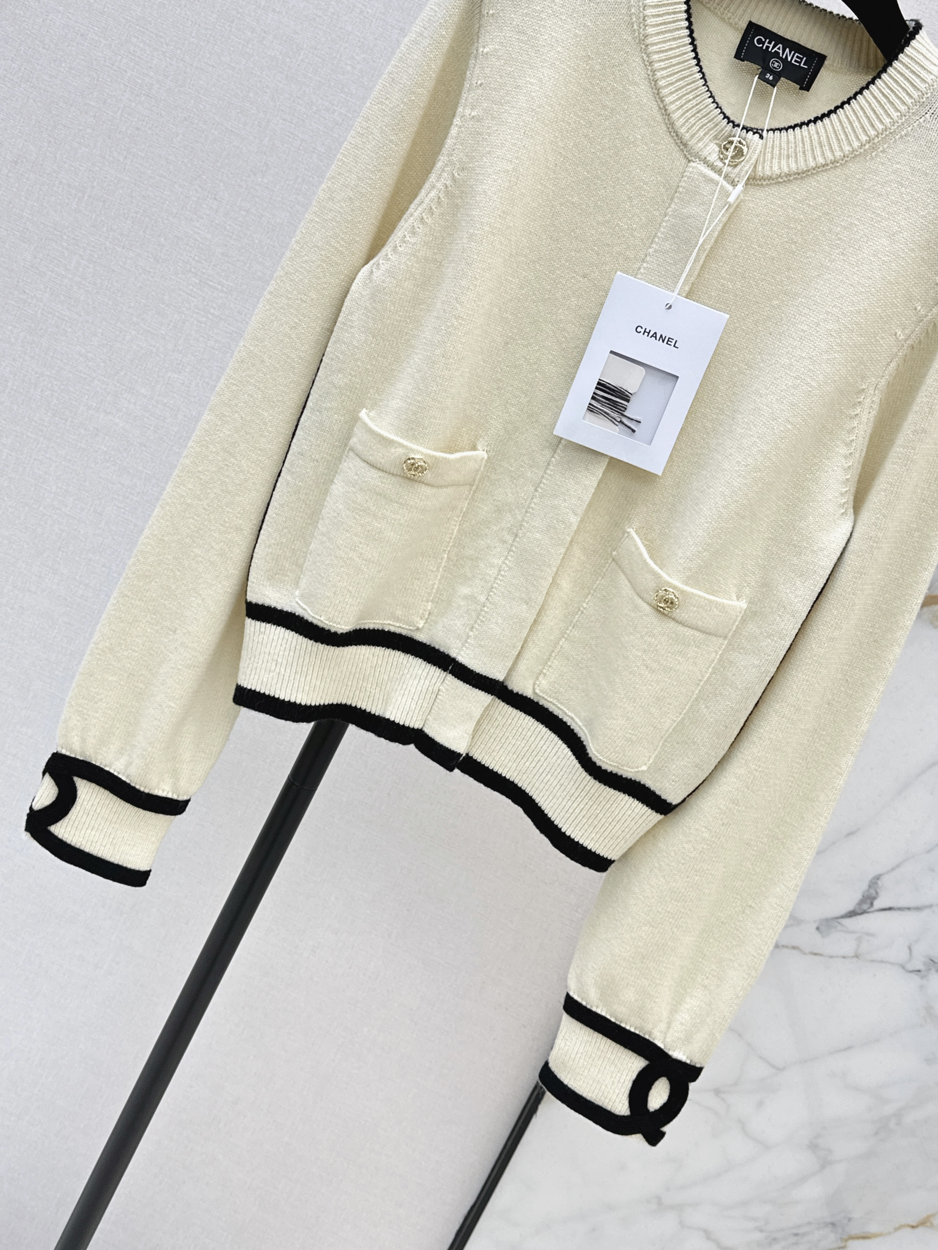 Chan 26ss jacquard cardigan