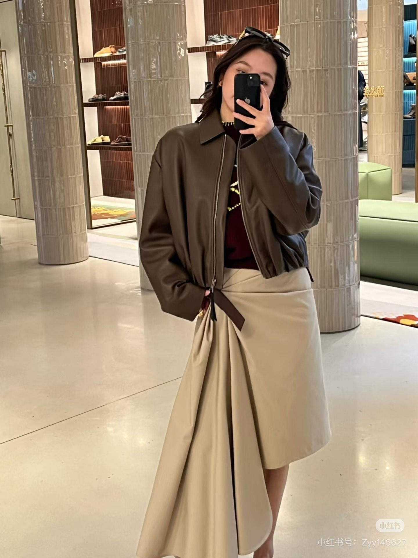 Loe 26ss asymmetrical skirt