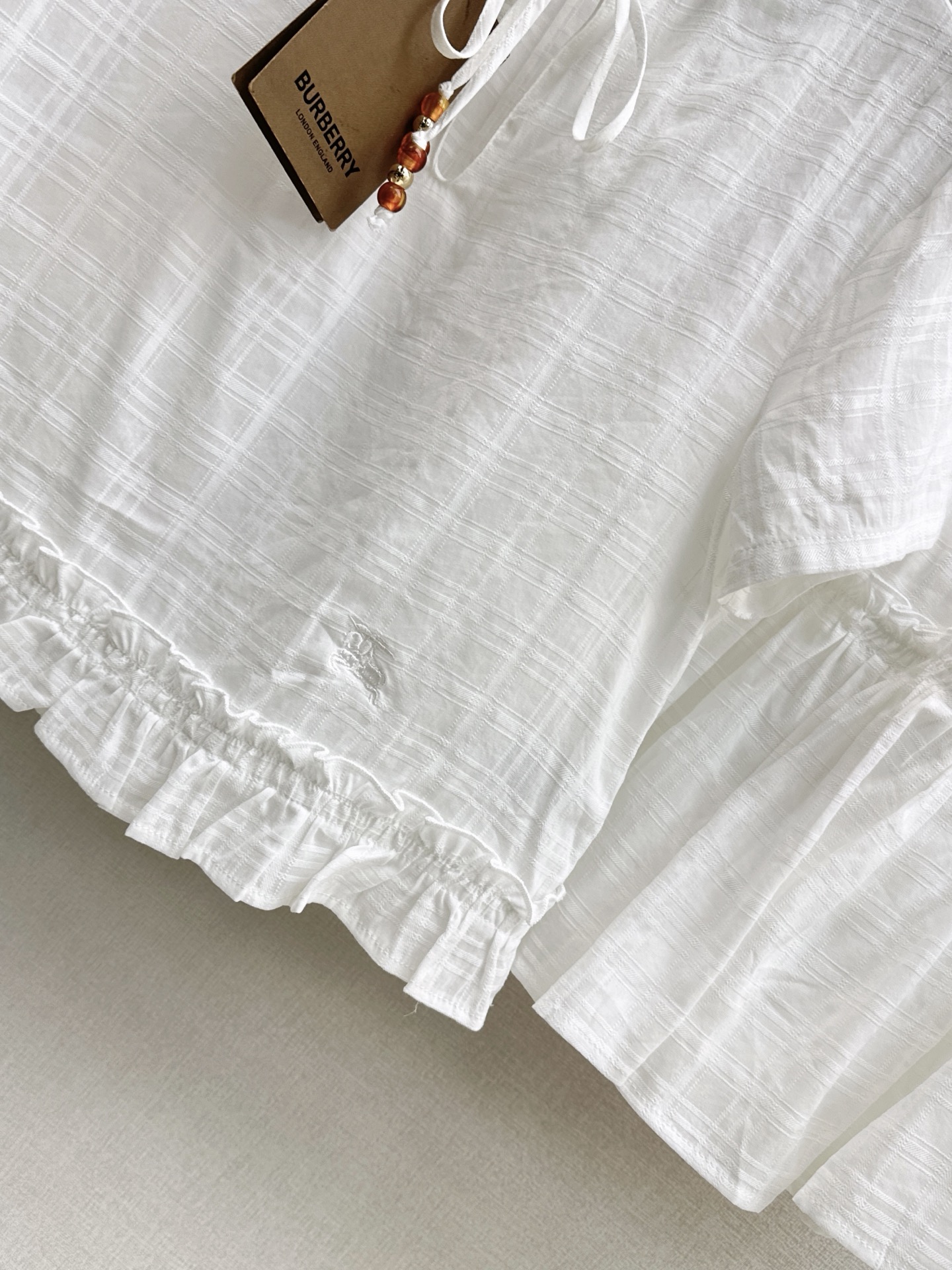 Bur 26ss check shirt skirt set