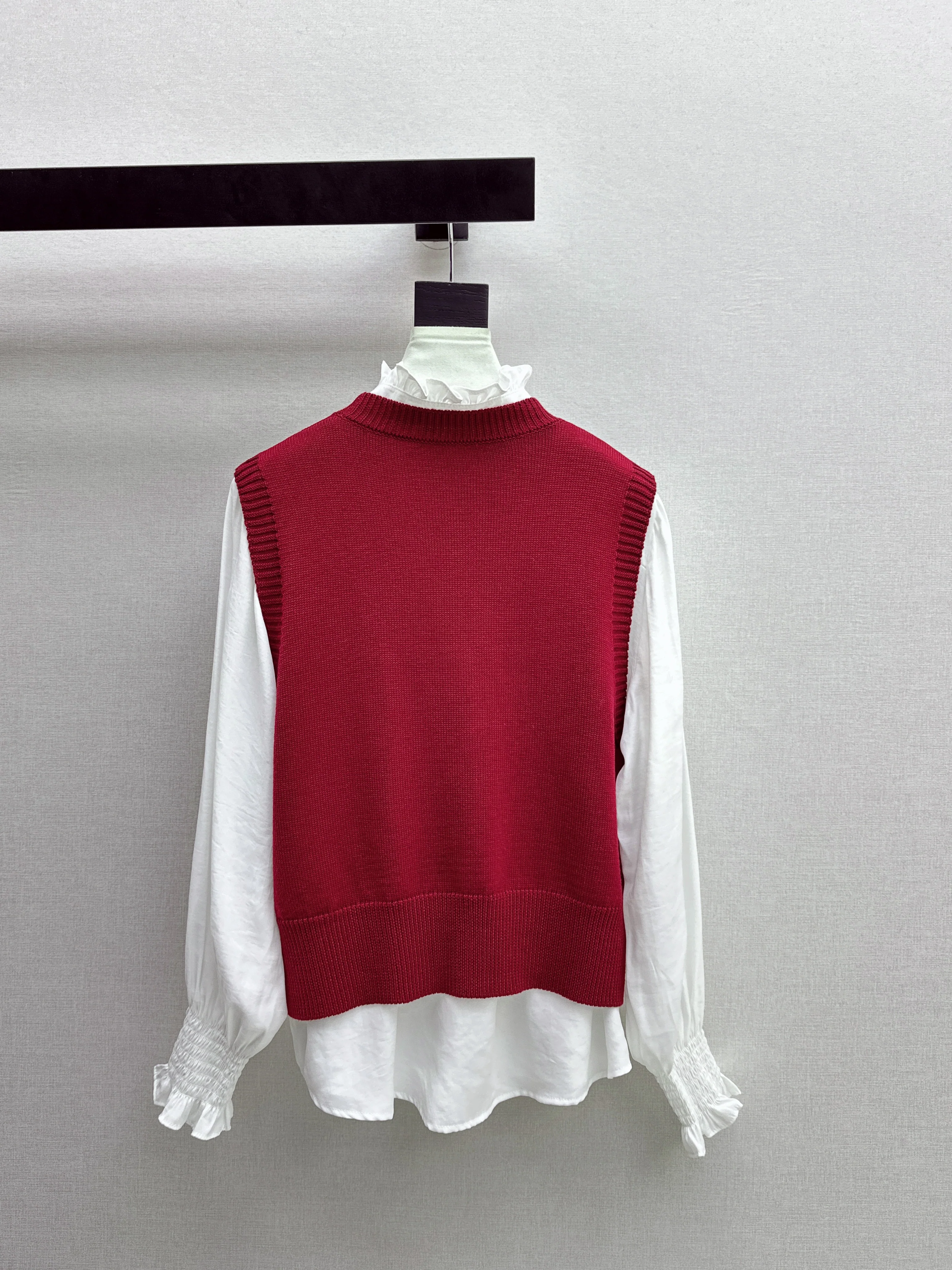 Chan 26ss elegant shirts knit vest