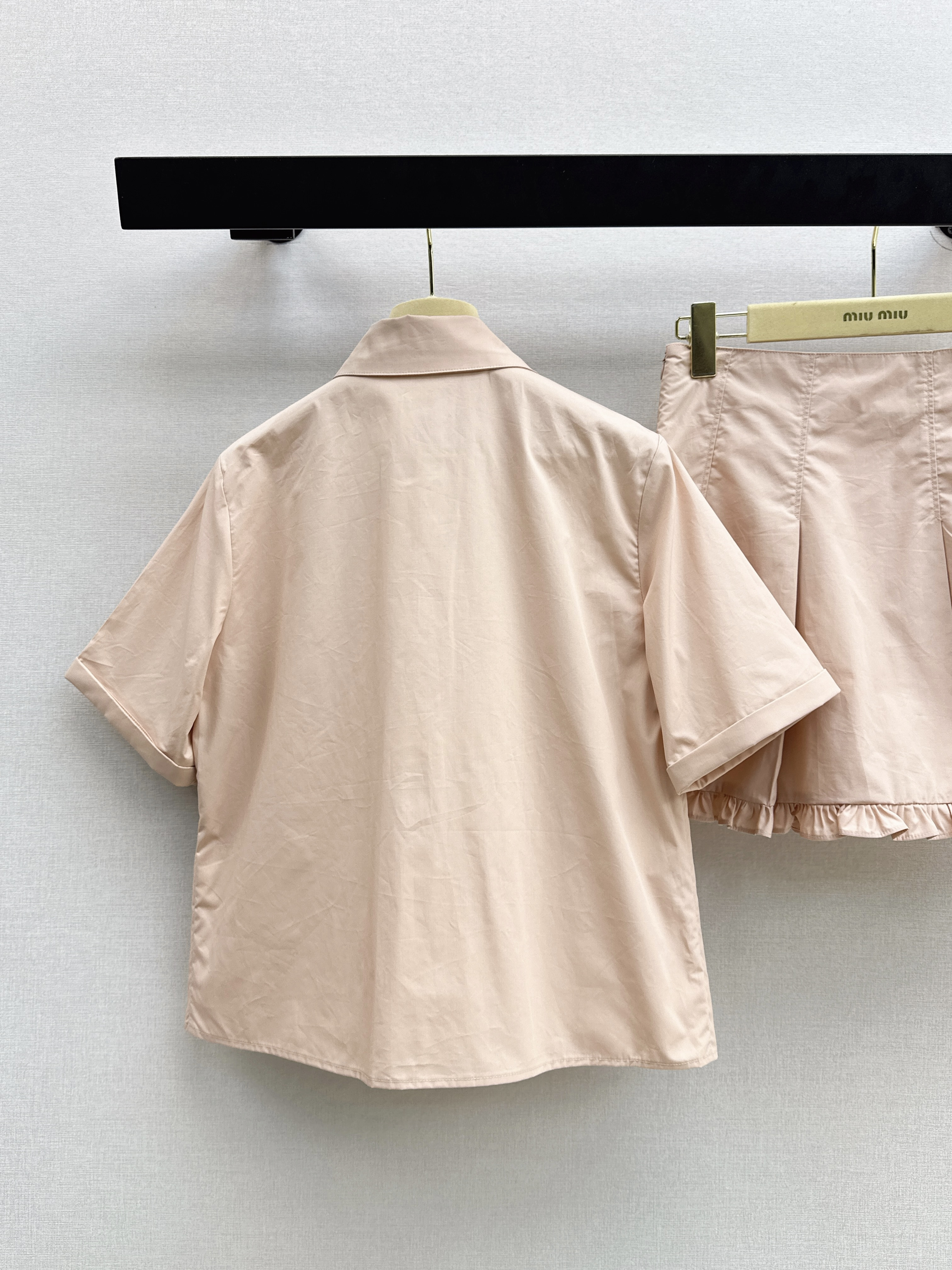 Miu 26ss ruffle shirt skirt sets