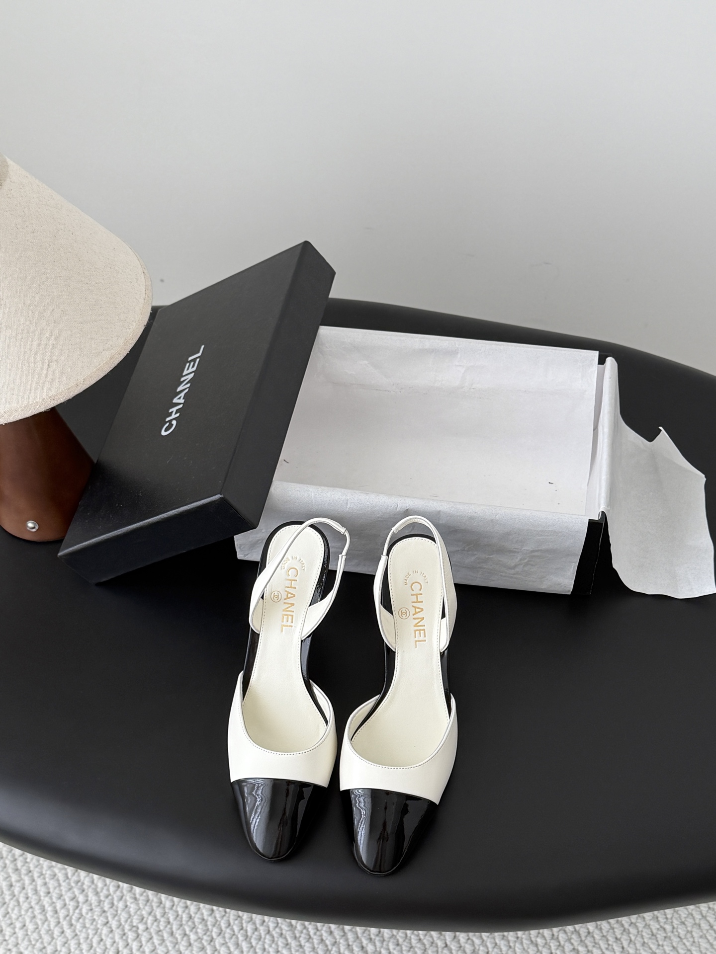 Chan 26A slingback heels