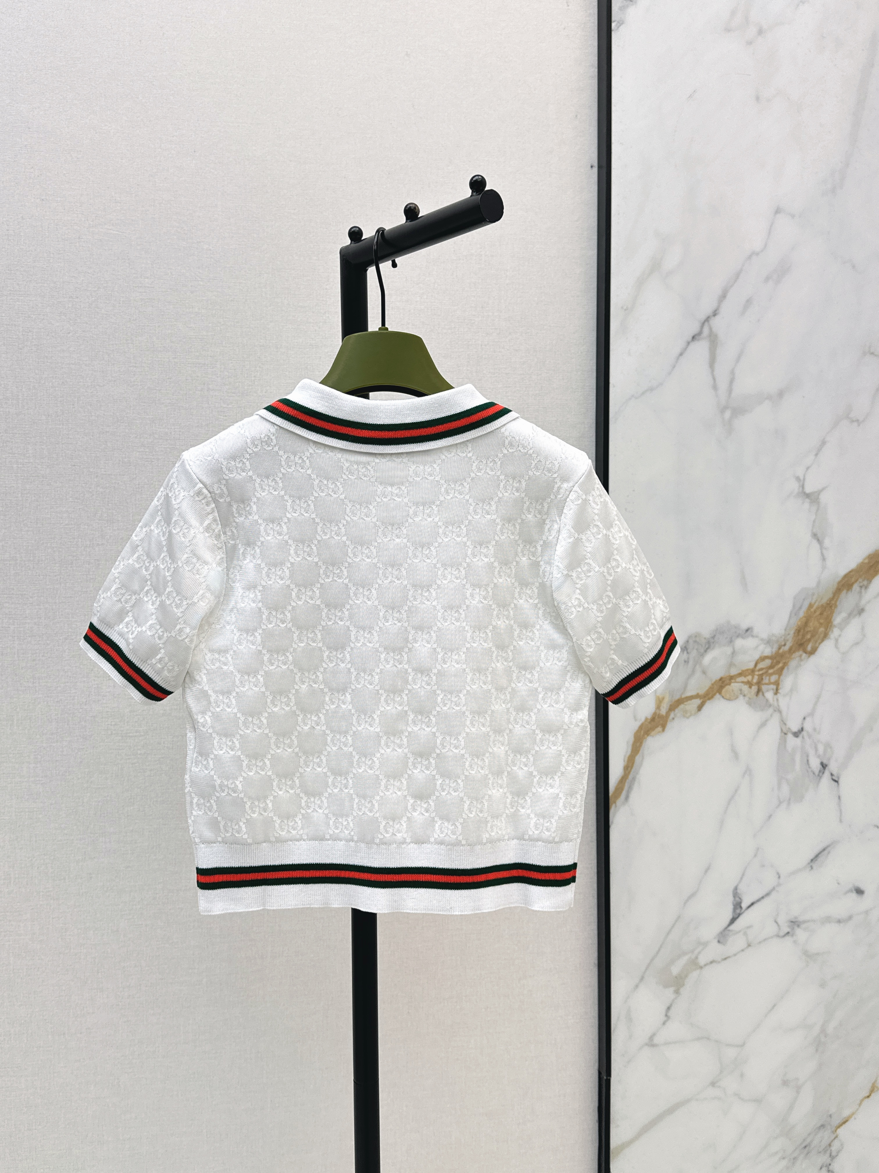 Guc 26ss jacquard polo shirt