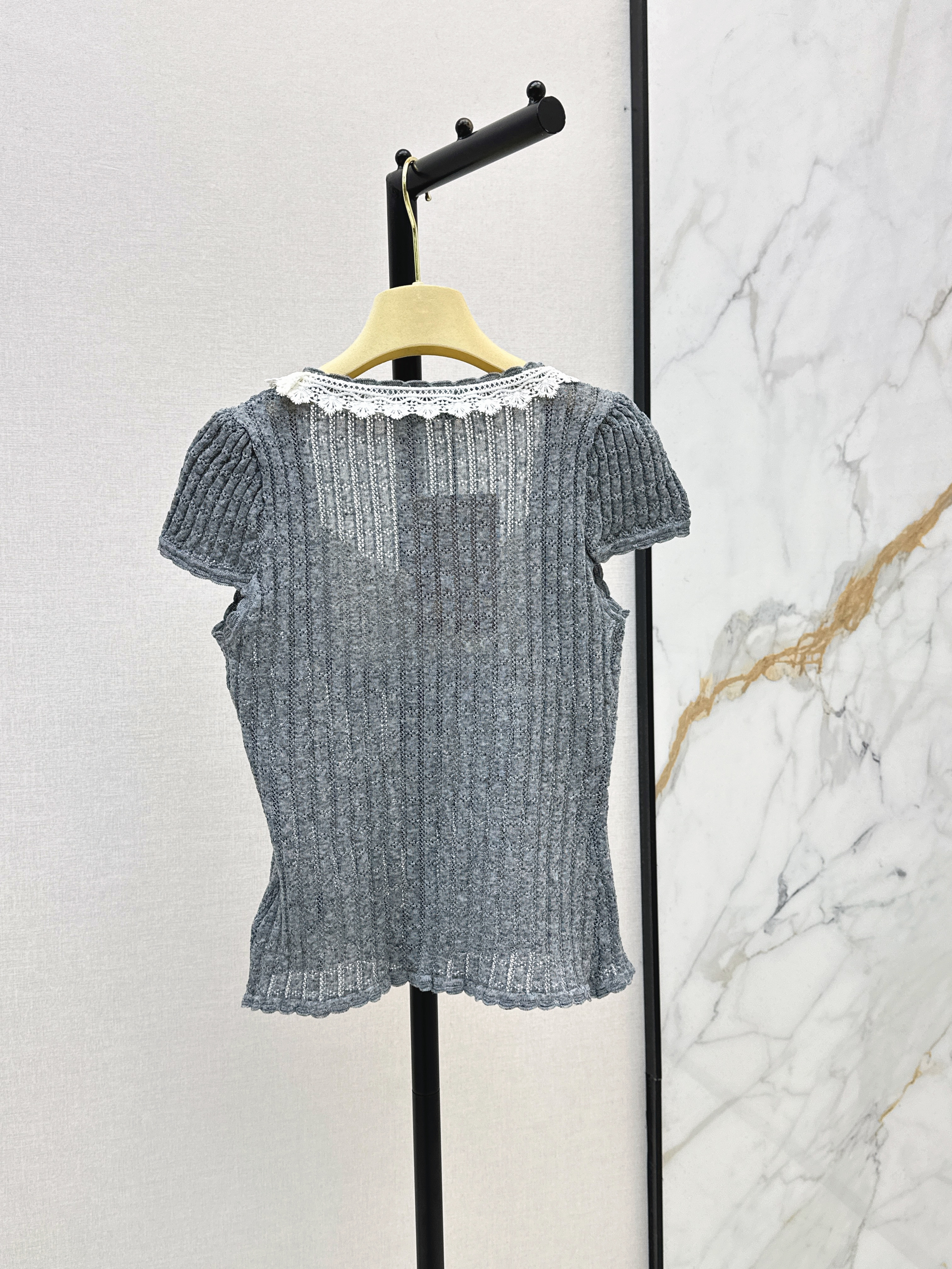 Miu 26SS Lace Knit Top