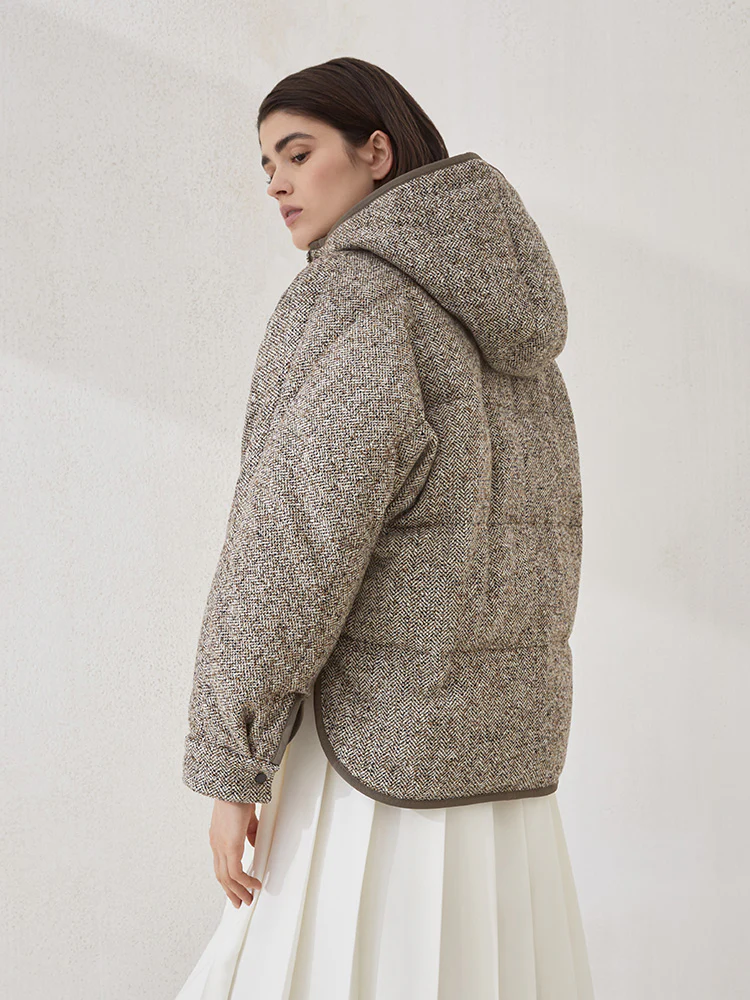 Brun 25fw reversible woven down jacket