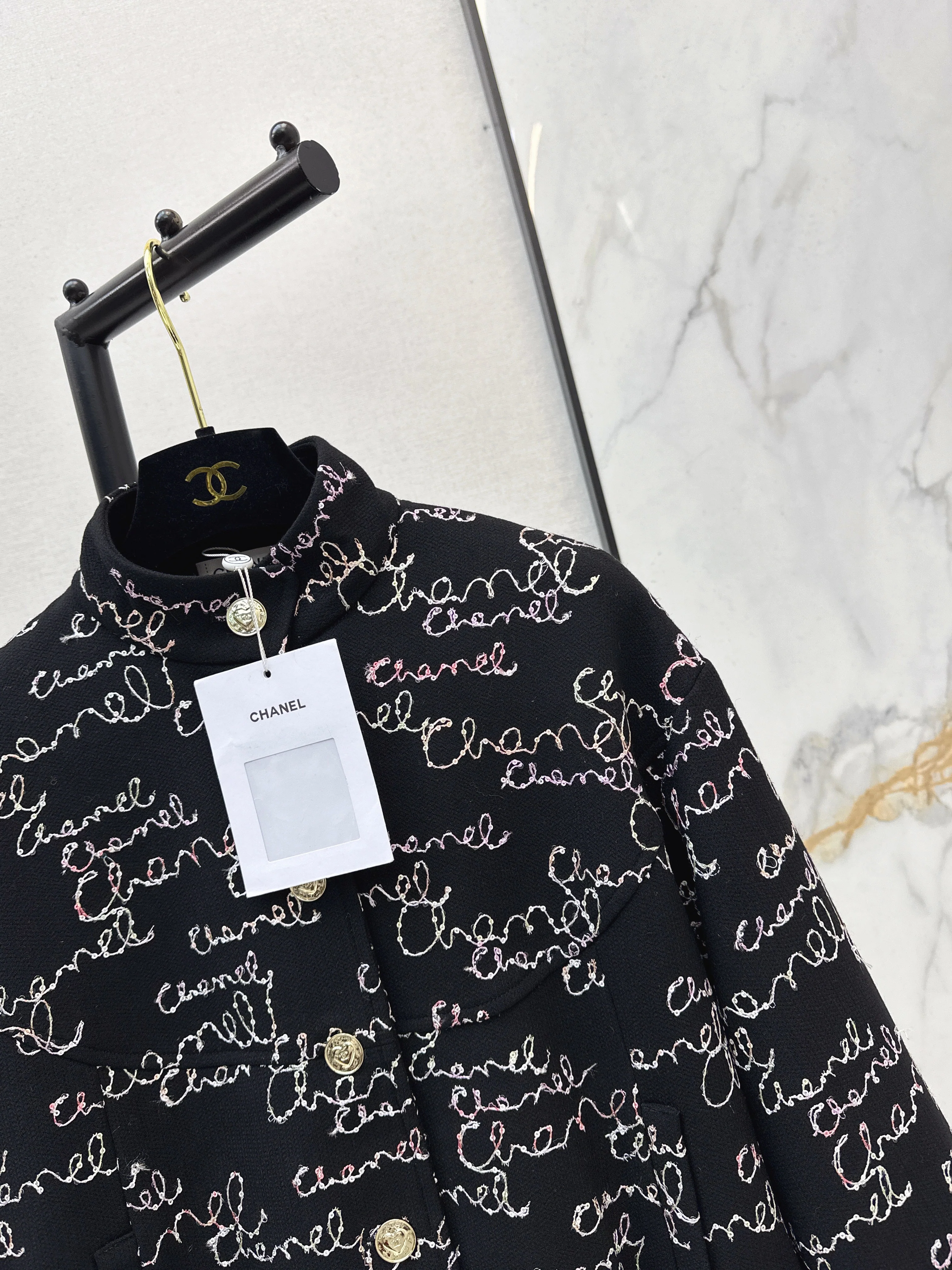 Chan 26ss sequin embroidery jacket