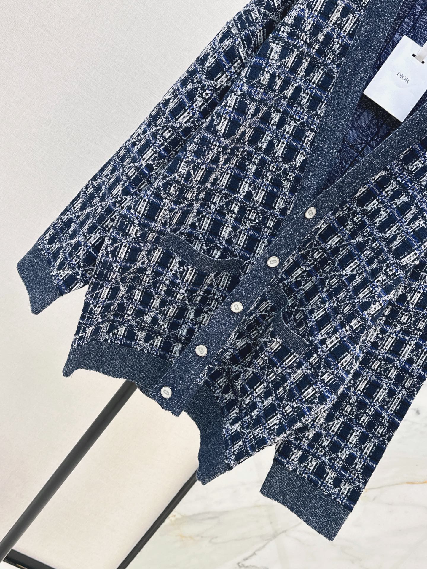 CD 26ss check cardigan