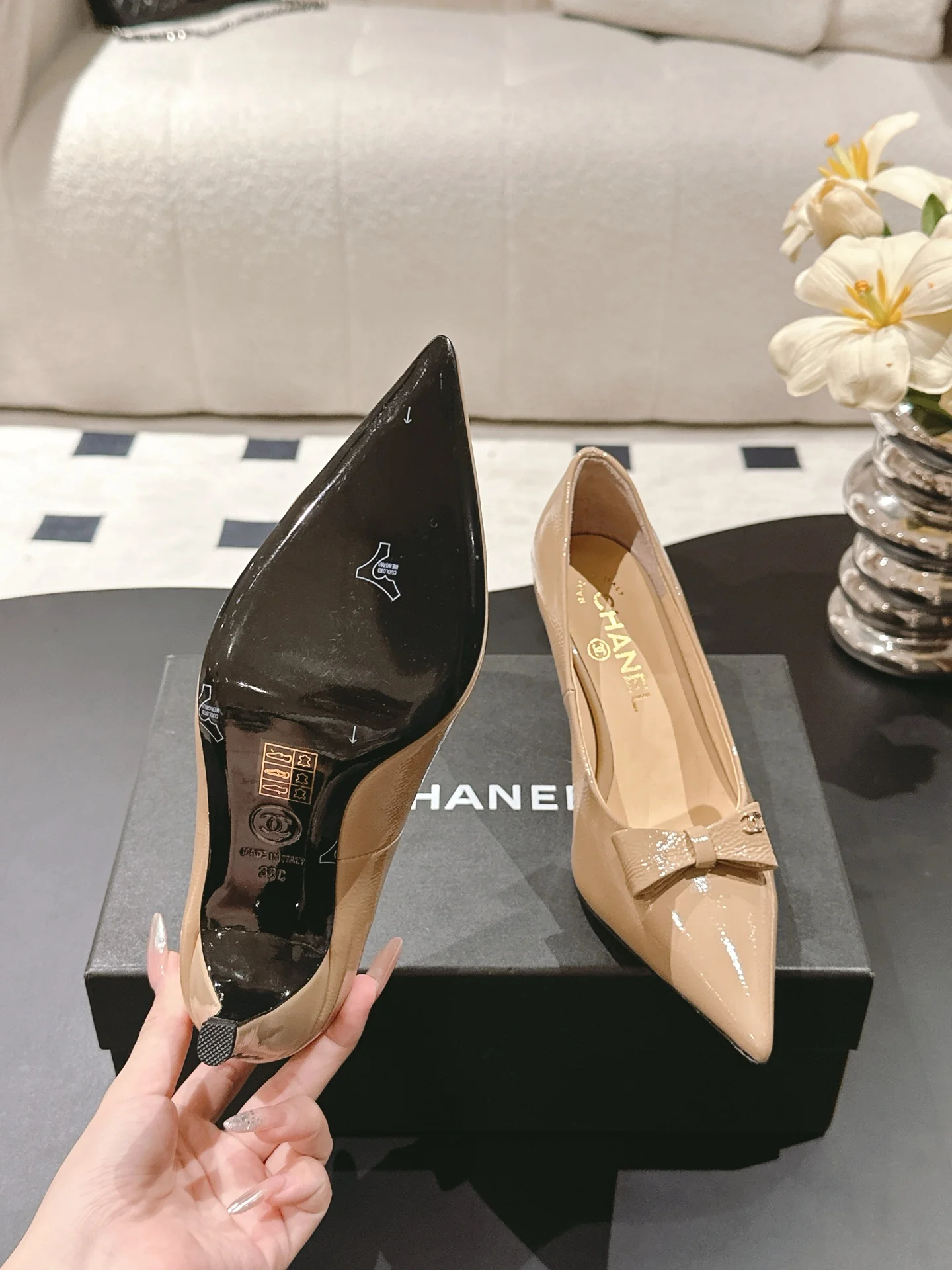 Chan 25fw pointed toe heeels