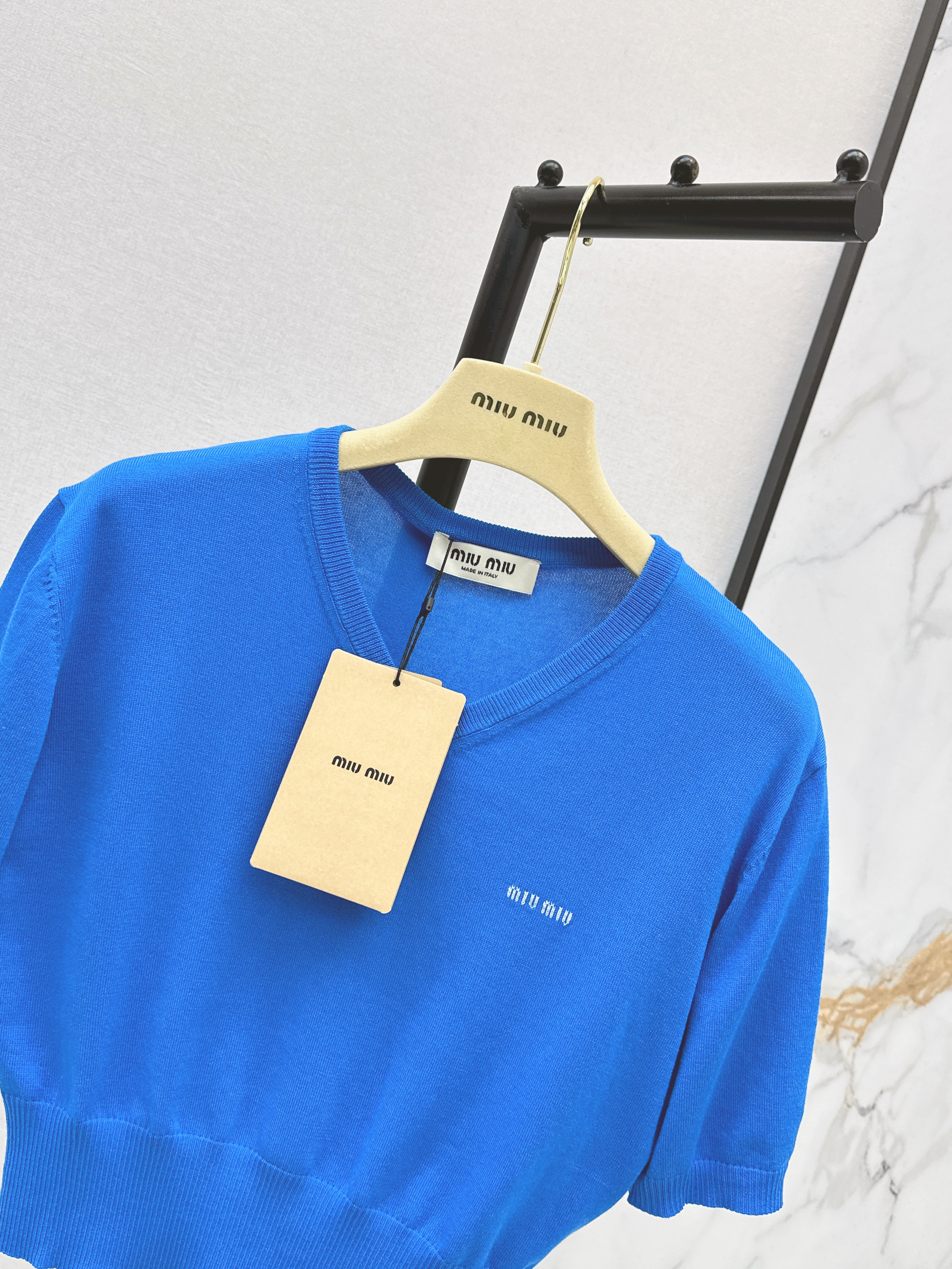 Miu 26ss knit crop top