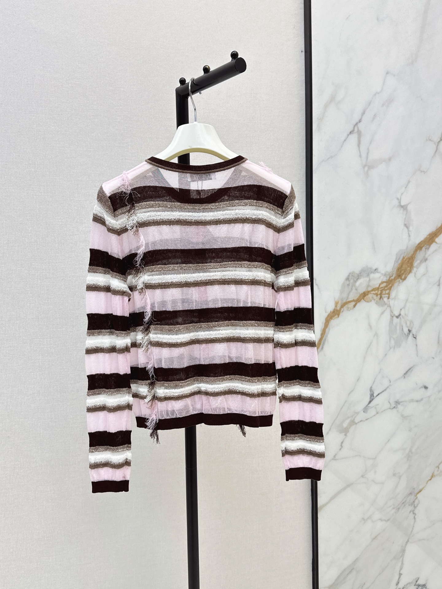 Loe 26ss stripe knit cardigan