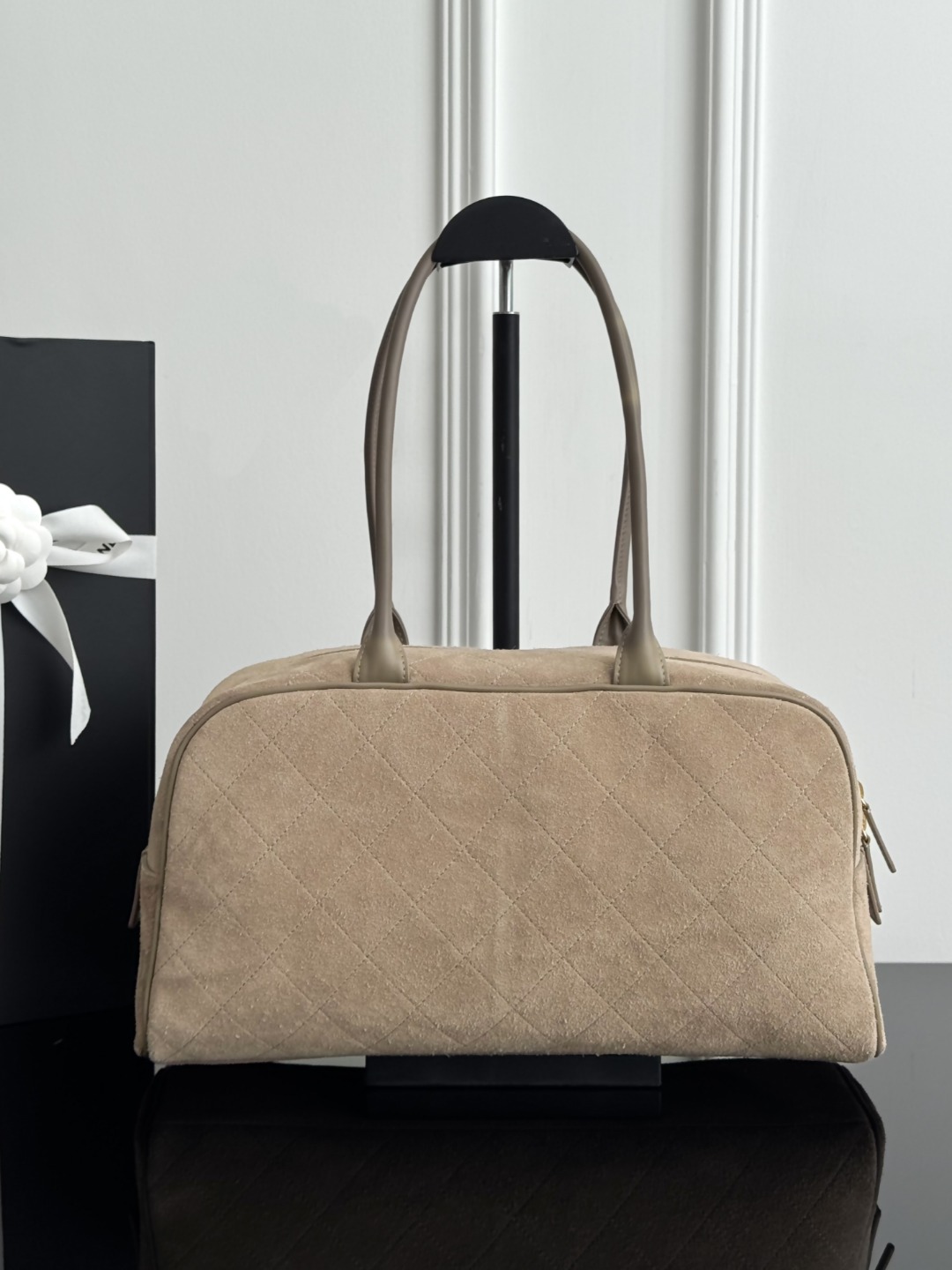 Chan 26S suede bowling bag