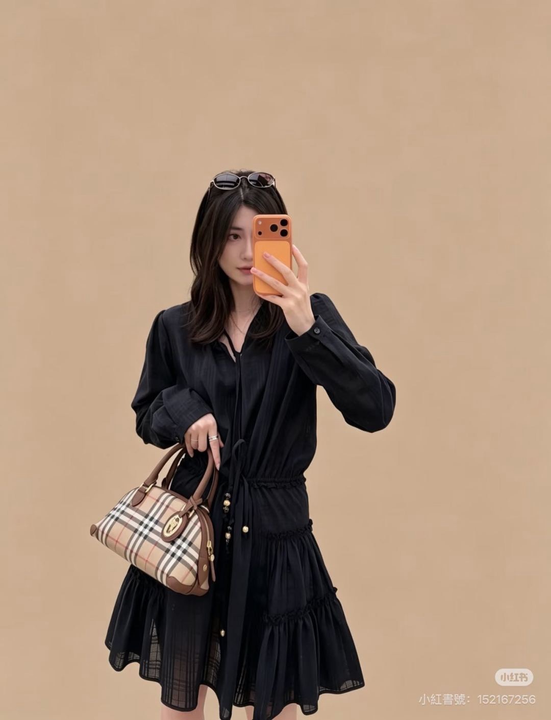 Bur 26ss check drawstring dress