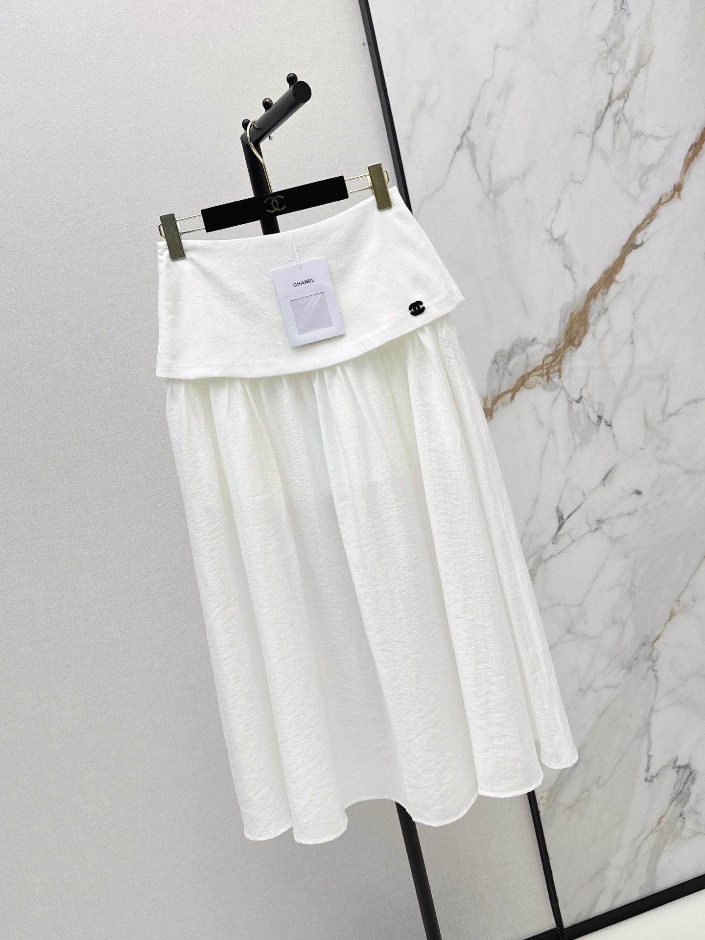 Chan 26ss contract mesh skirt
