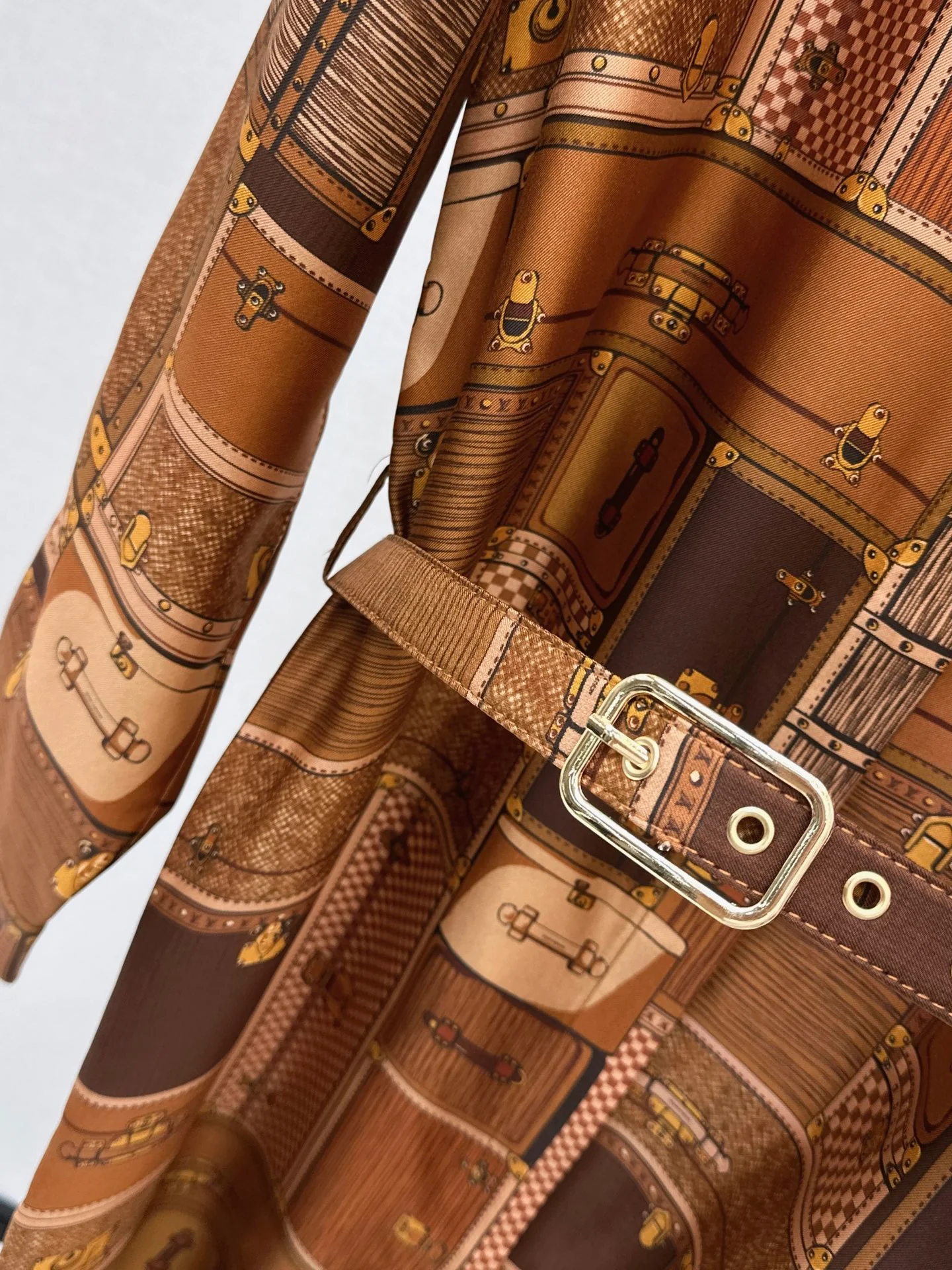 Louis 26ss print silk dress