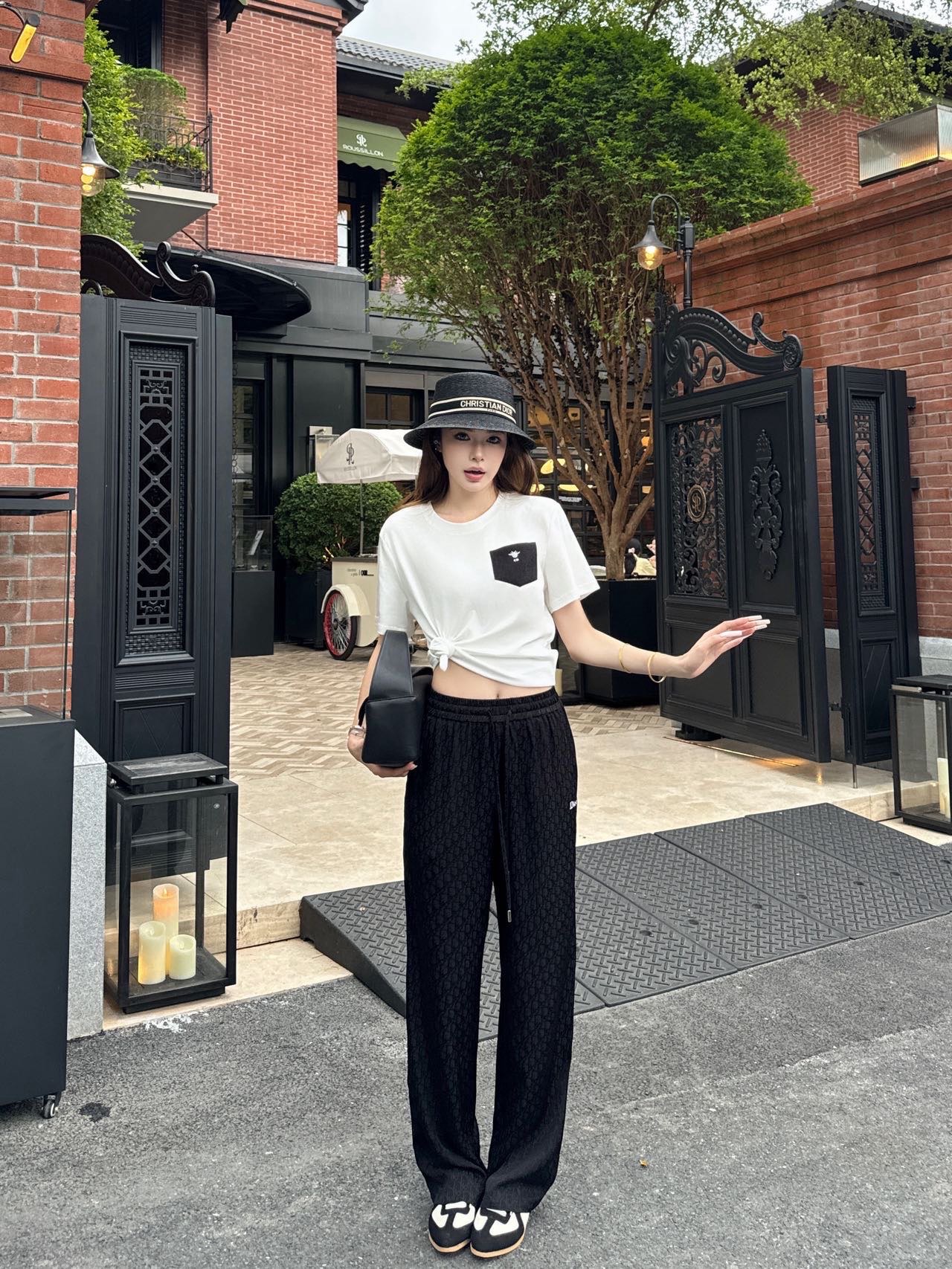 CD 26ss t-shirt wied leg pants set