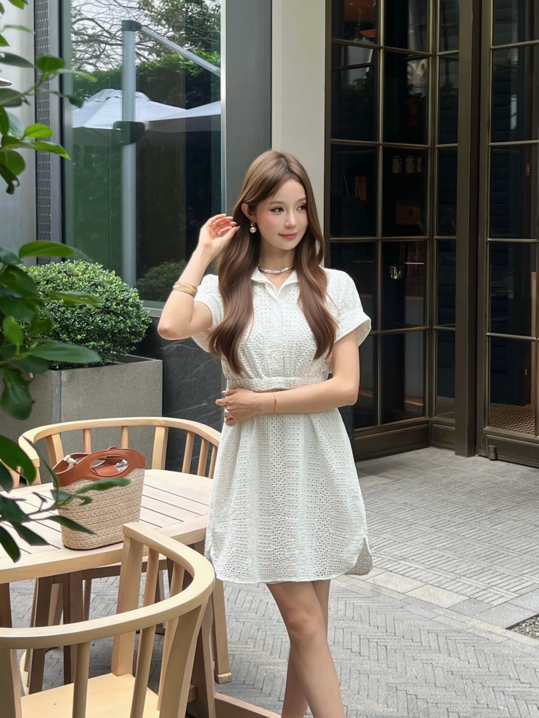 Fen 26ss hollow dress