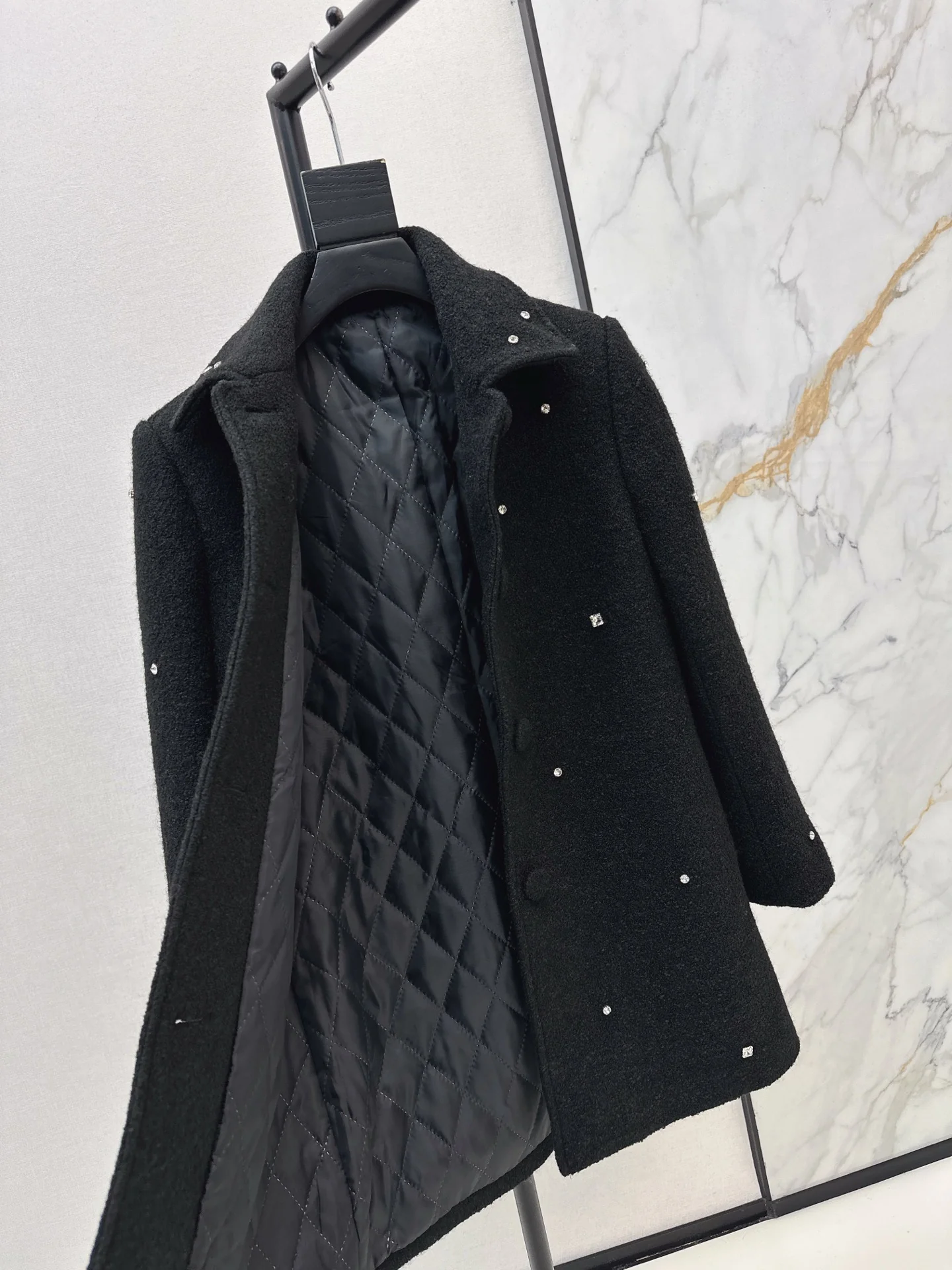 Miu 25fw rhinestone overcoats
