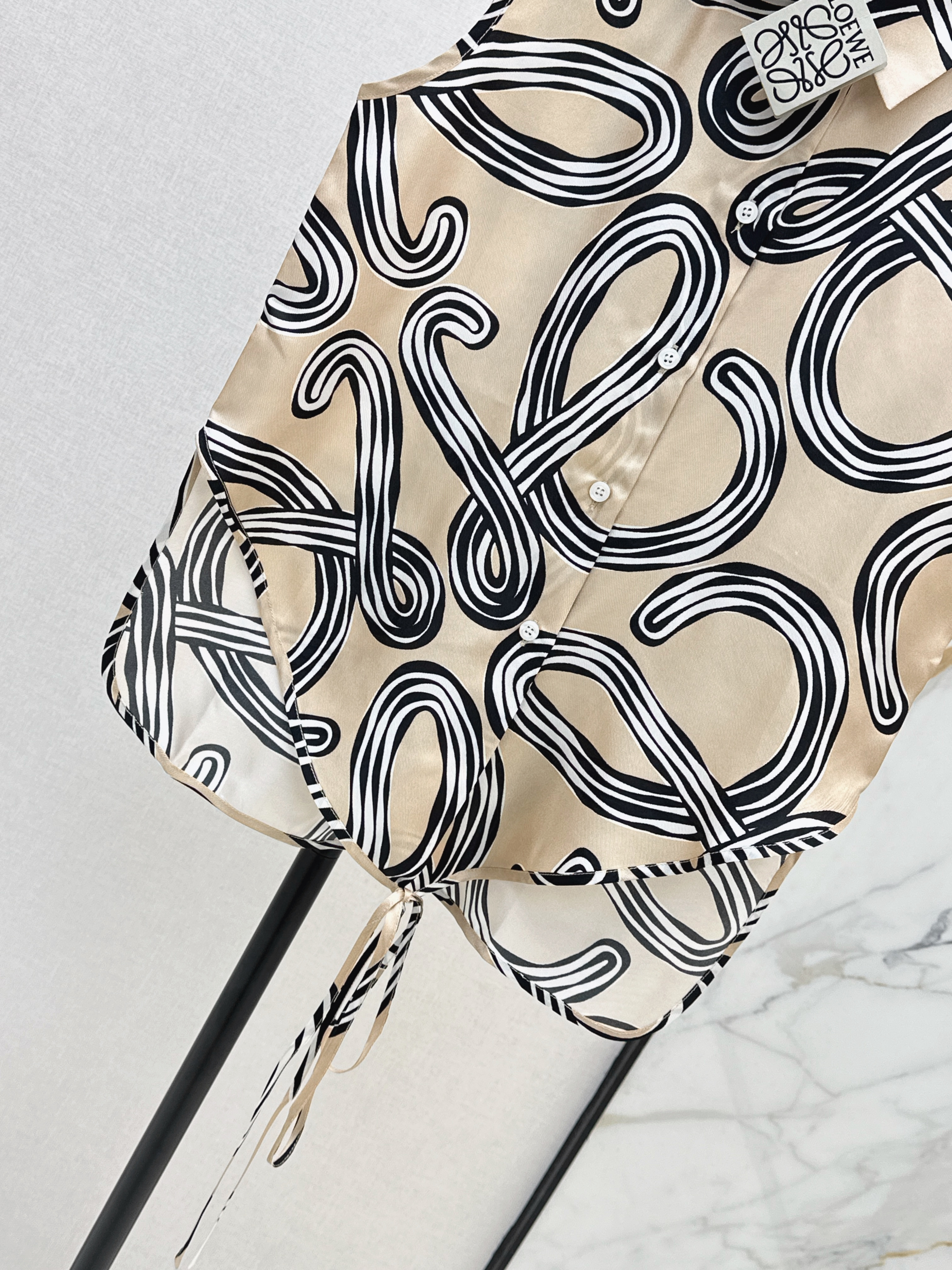 Loe 26ss print silk shirt