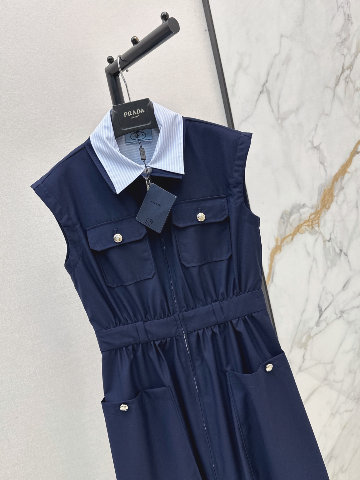 Pra 26ss  sleeveless belted dress