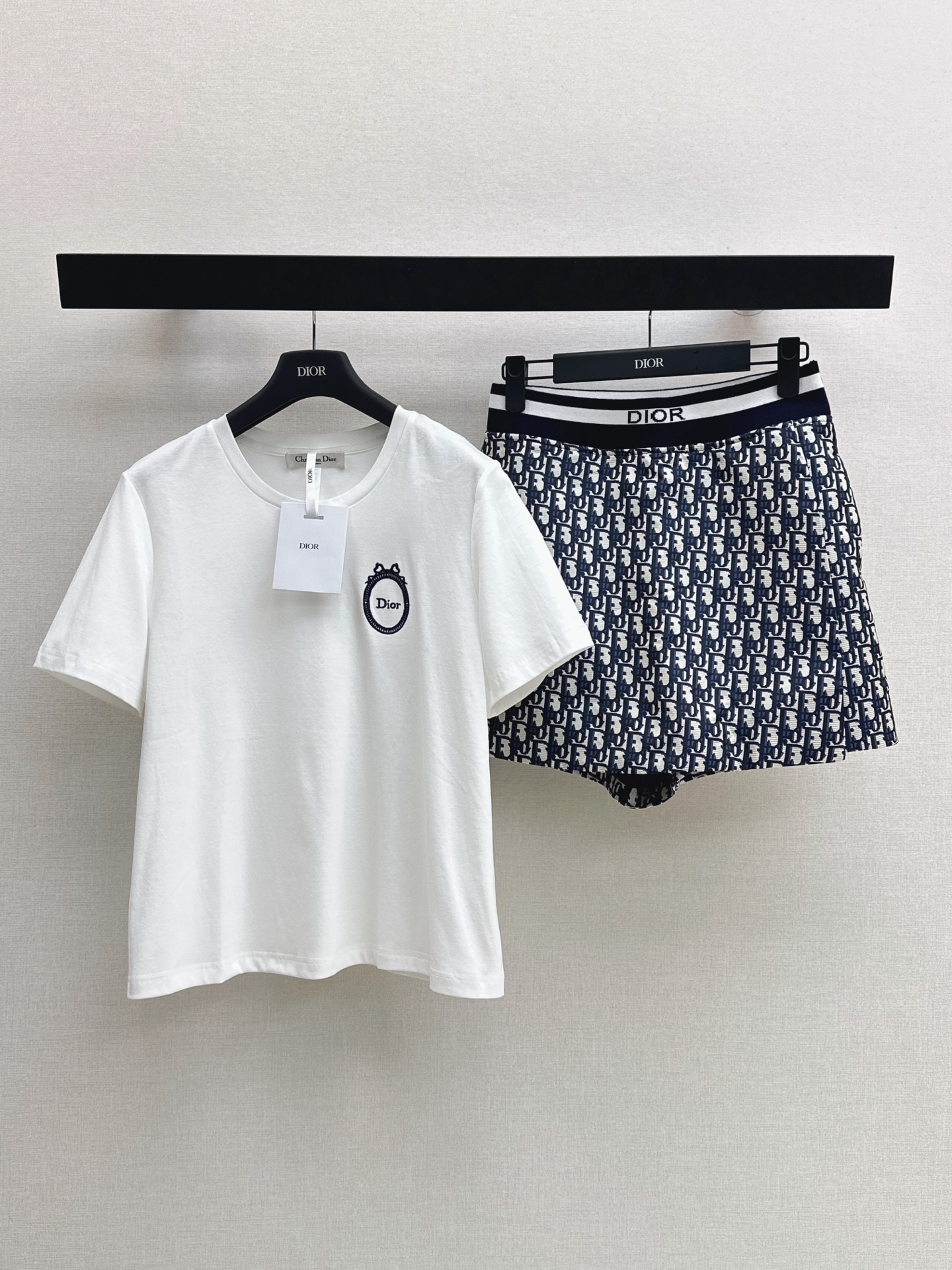CD 26ss embroidery t-shirt print skirt set