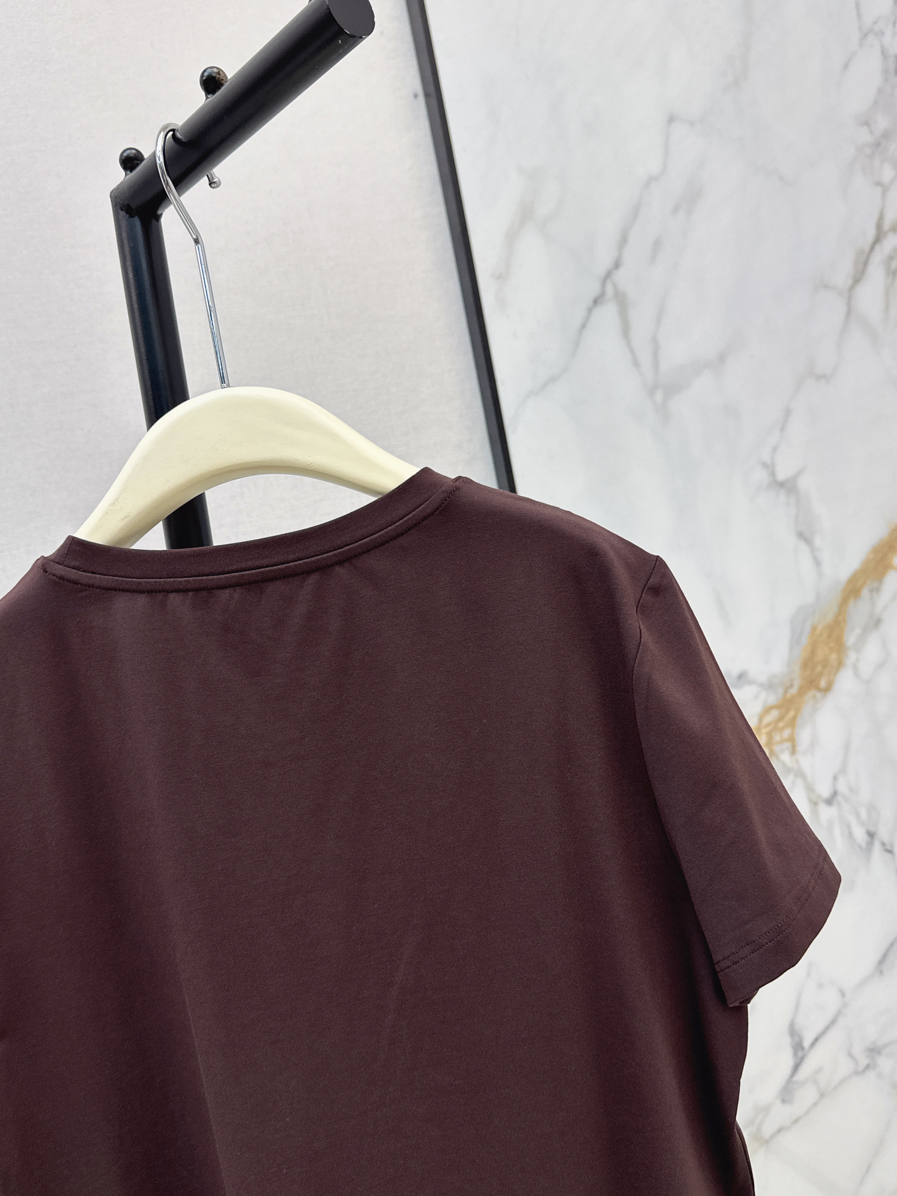 Chan 26ss beading print t-shirt