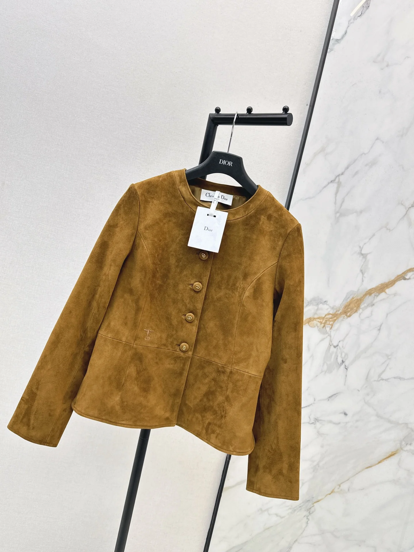 CD 25fw suede leather jacket