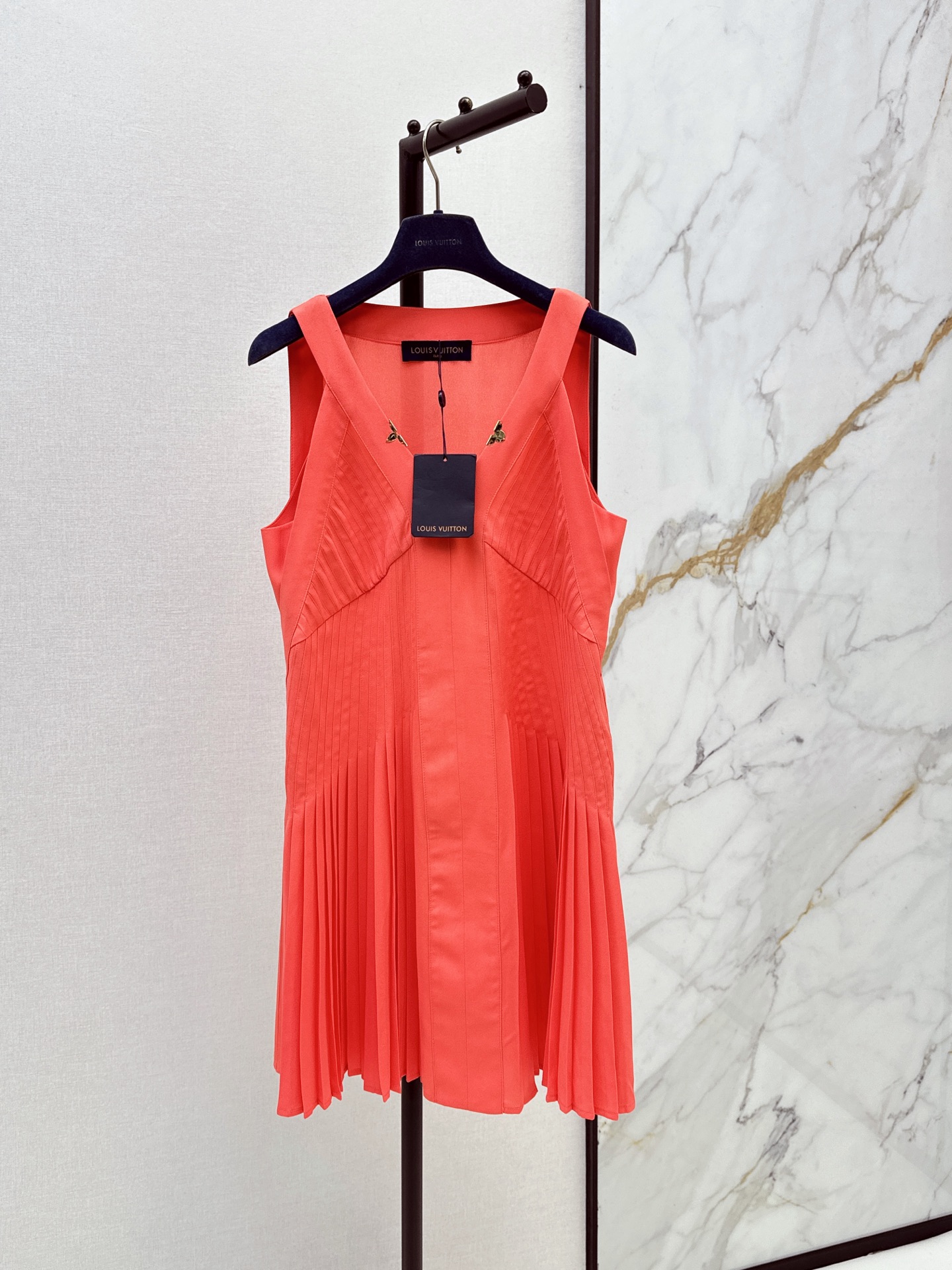 Loui 26ss pleated vest dress