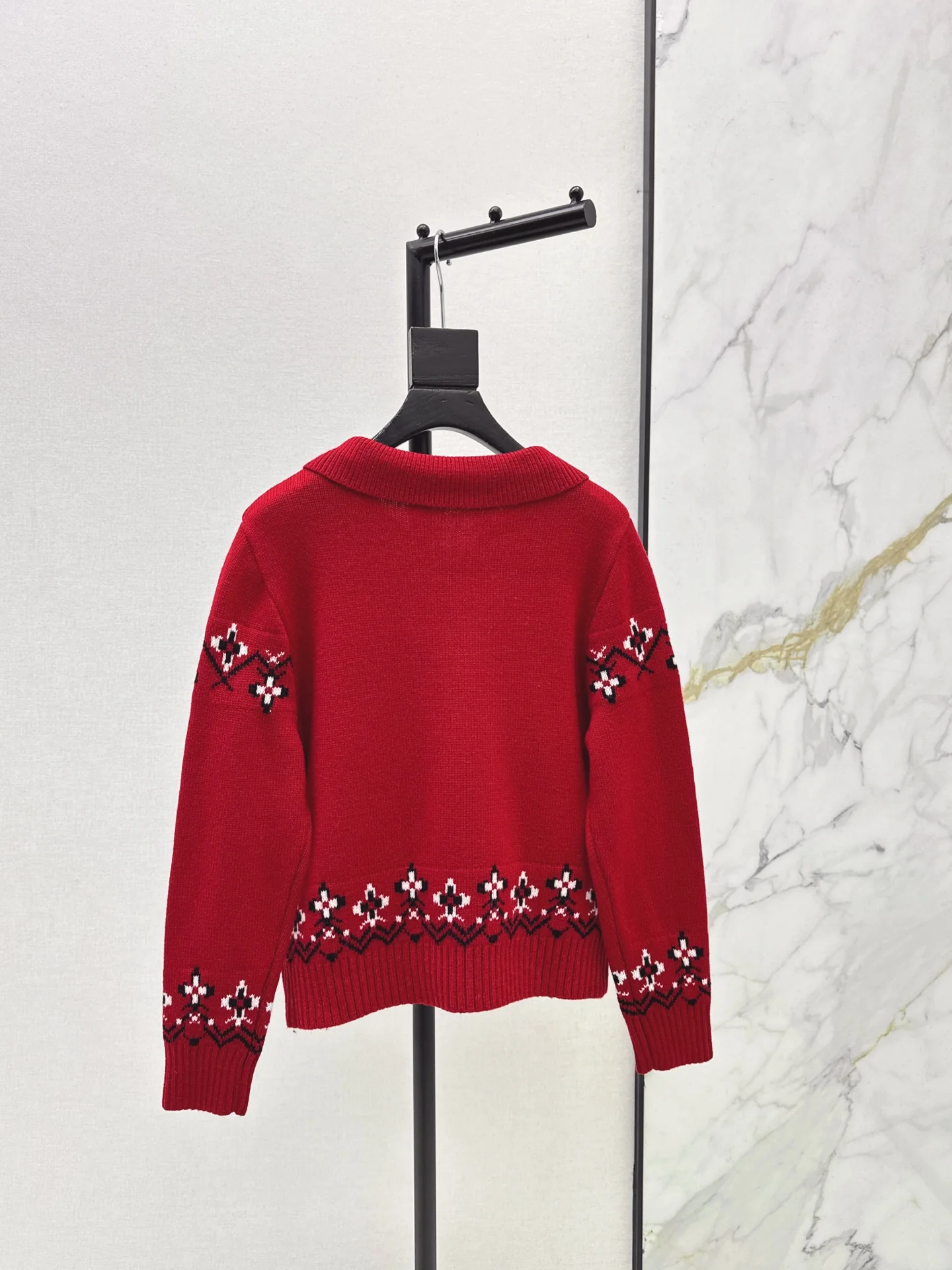 Erdo 26ss fair isle cardigan