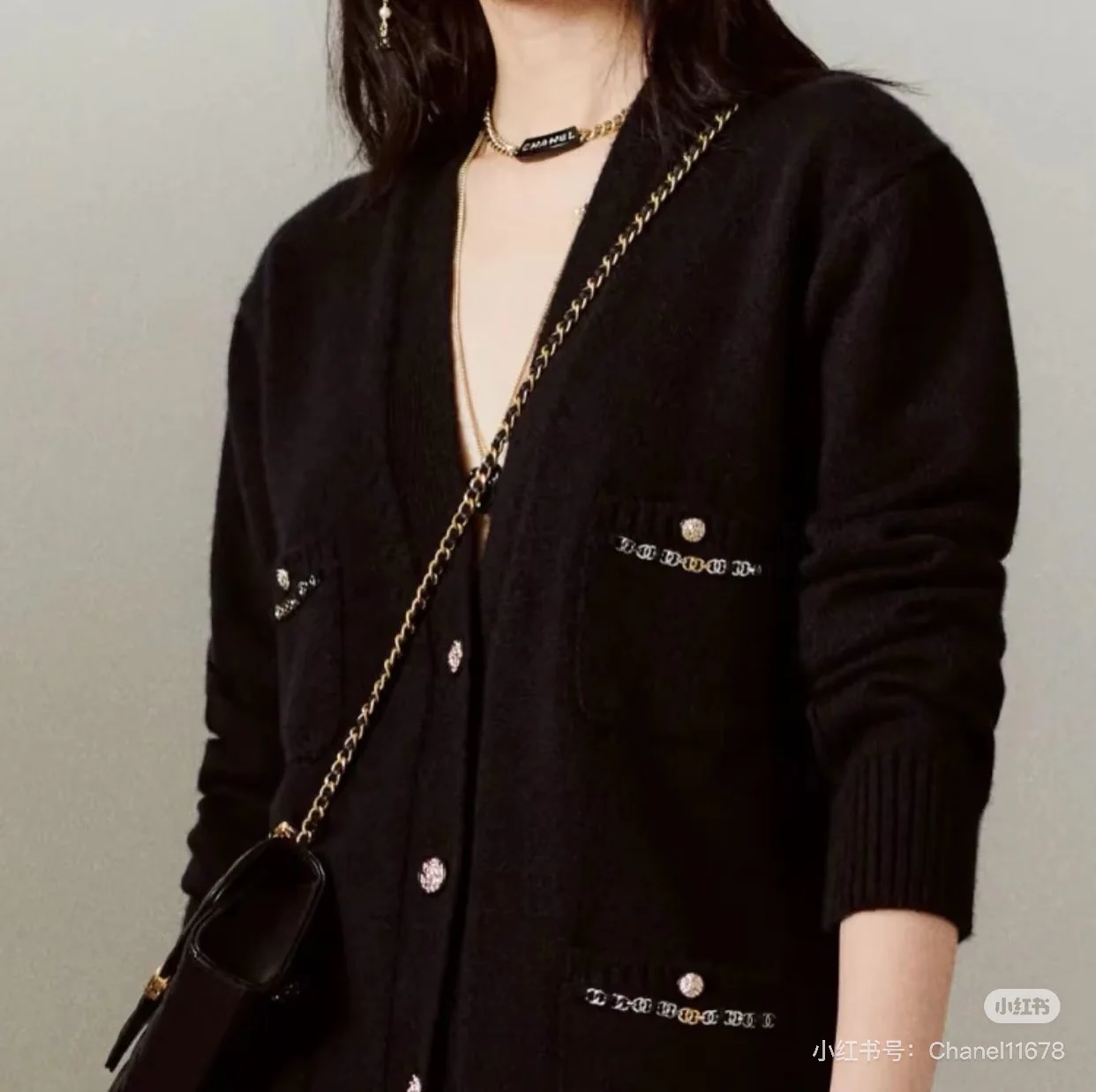 Chan 25fw v-neck cardigan