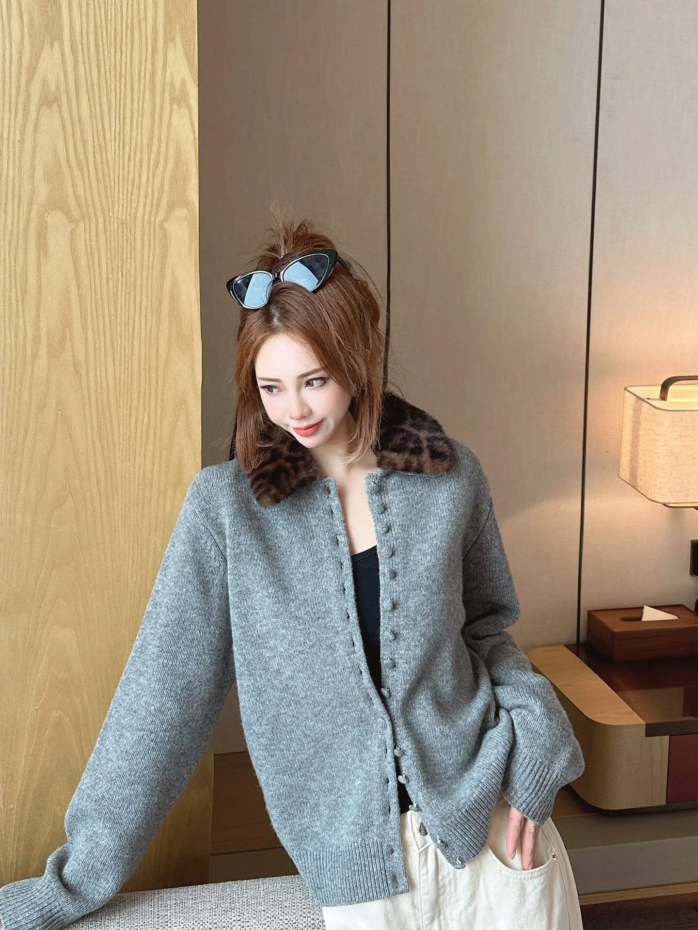 Miu 25fw wool cardigan