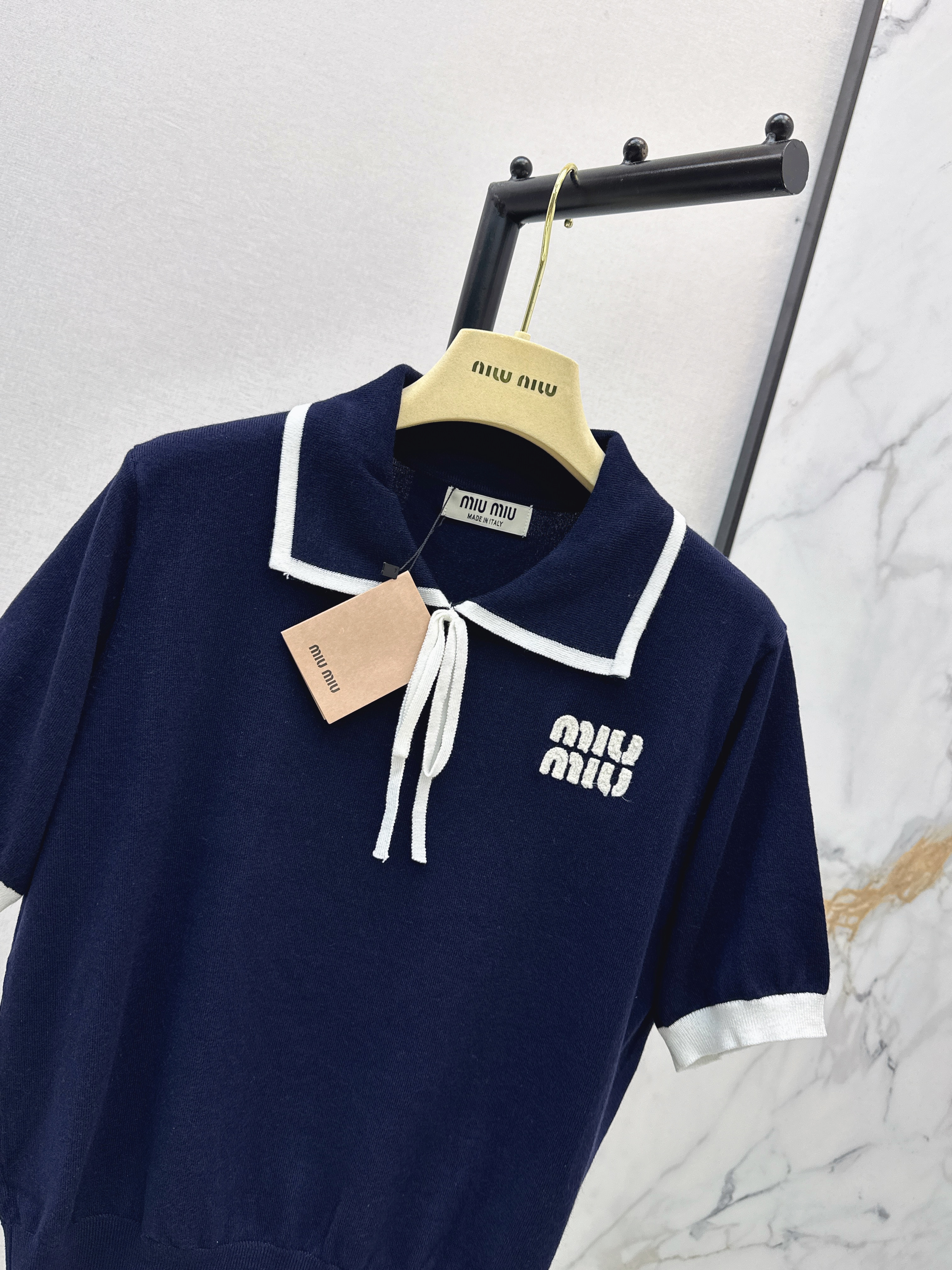 Miu 26ss contract trim knit top
