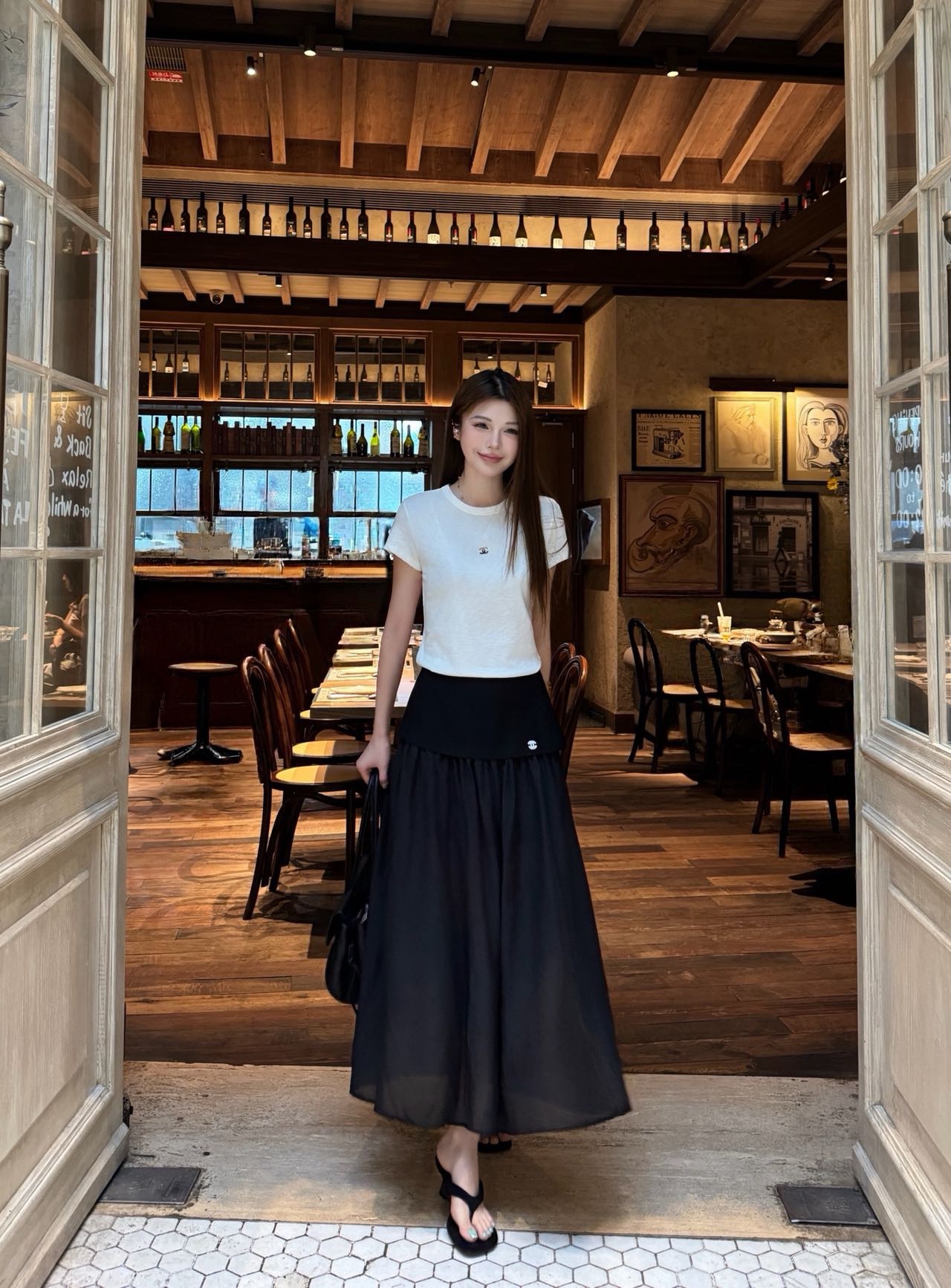 Chan 26ss contract mesh skirt