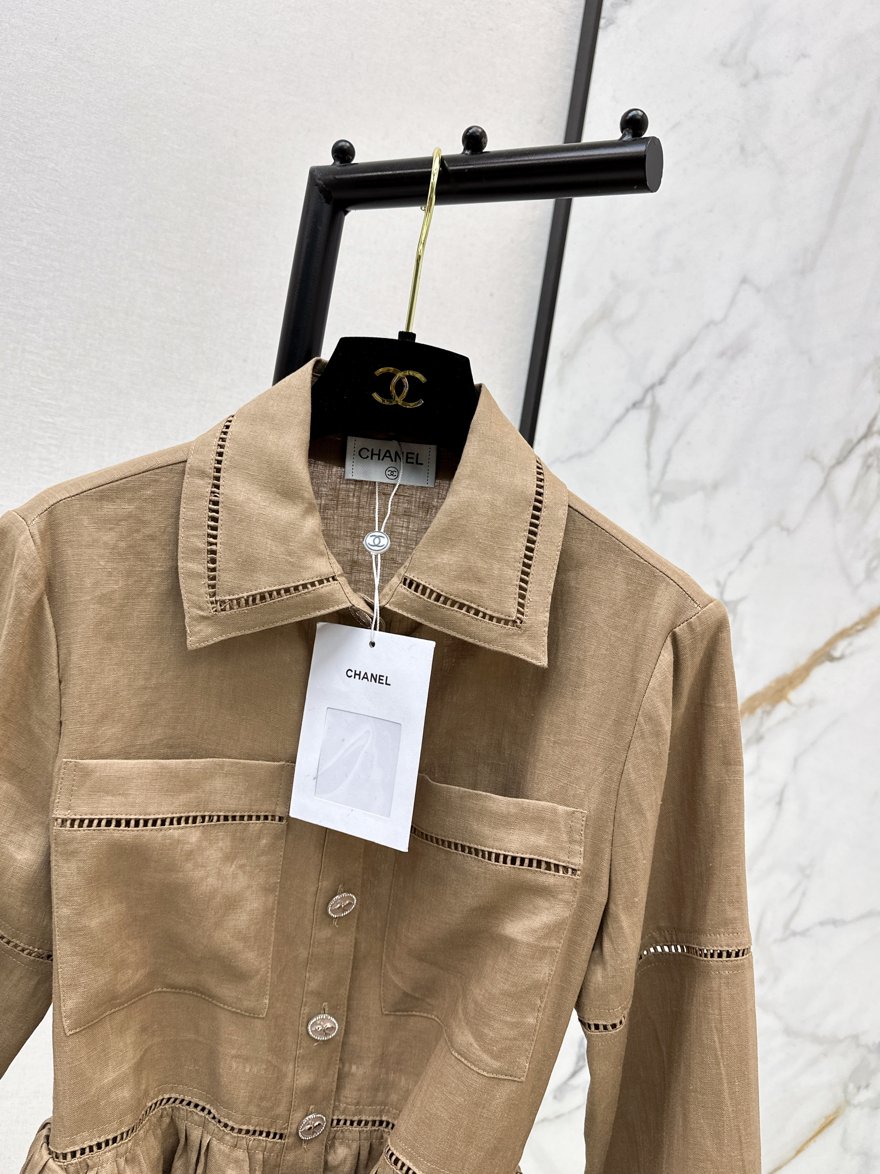 Chan 26ss belted shirt