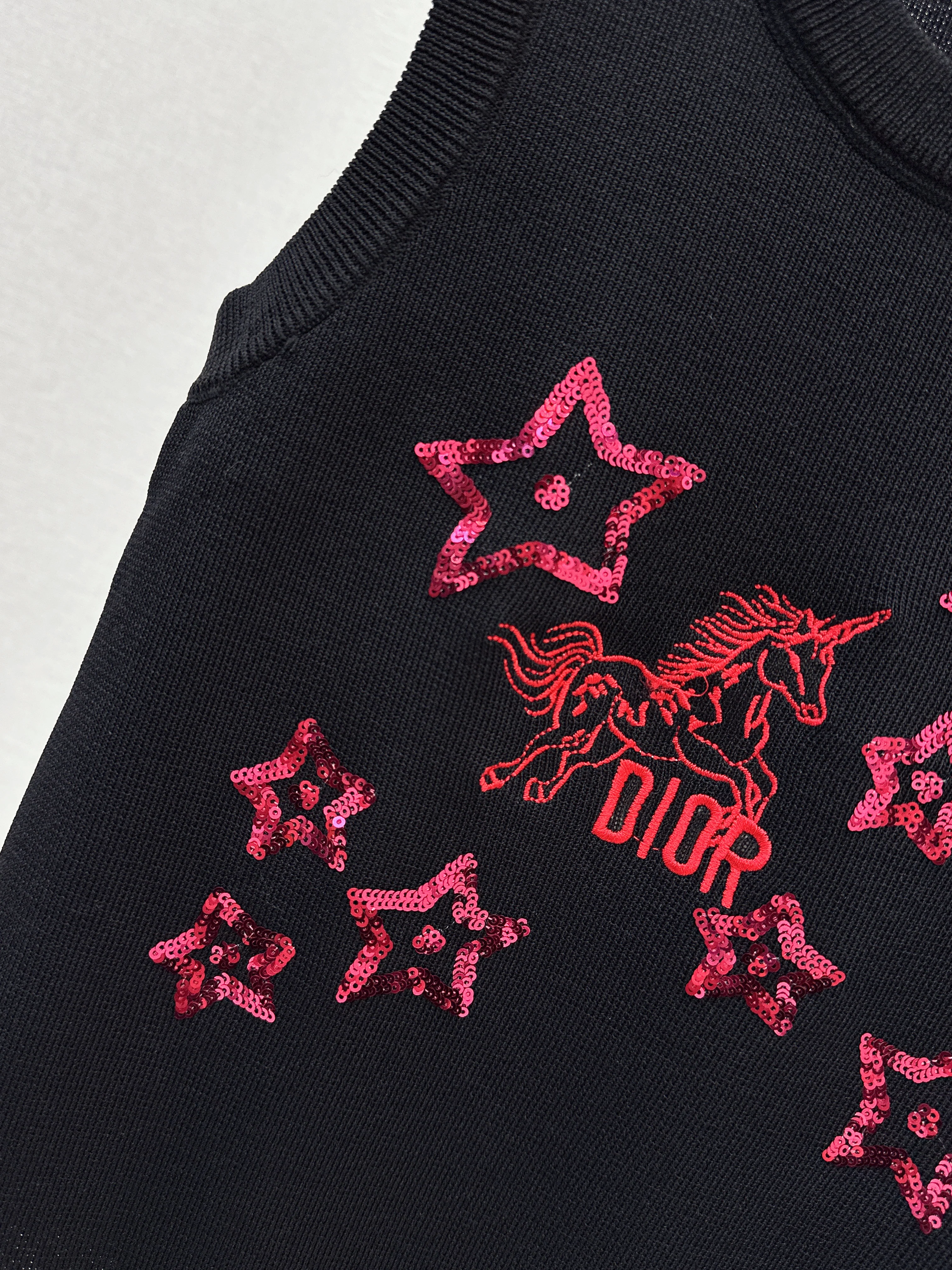 CD 26ss embroidery knitted vest