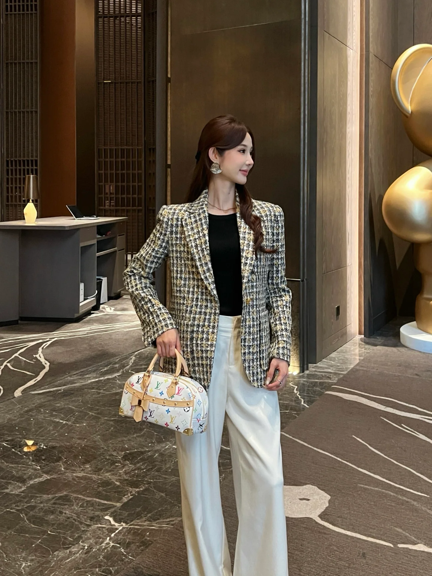 Louis 26ss woven blazer