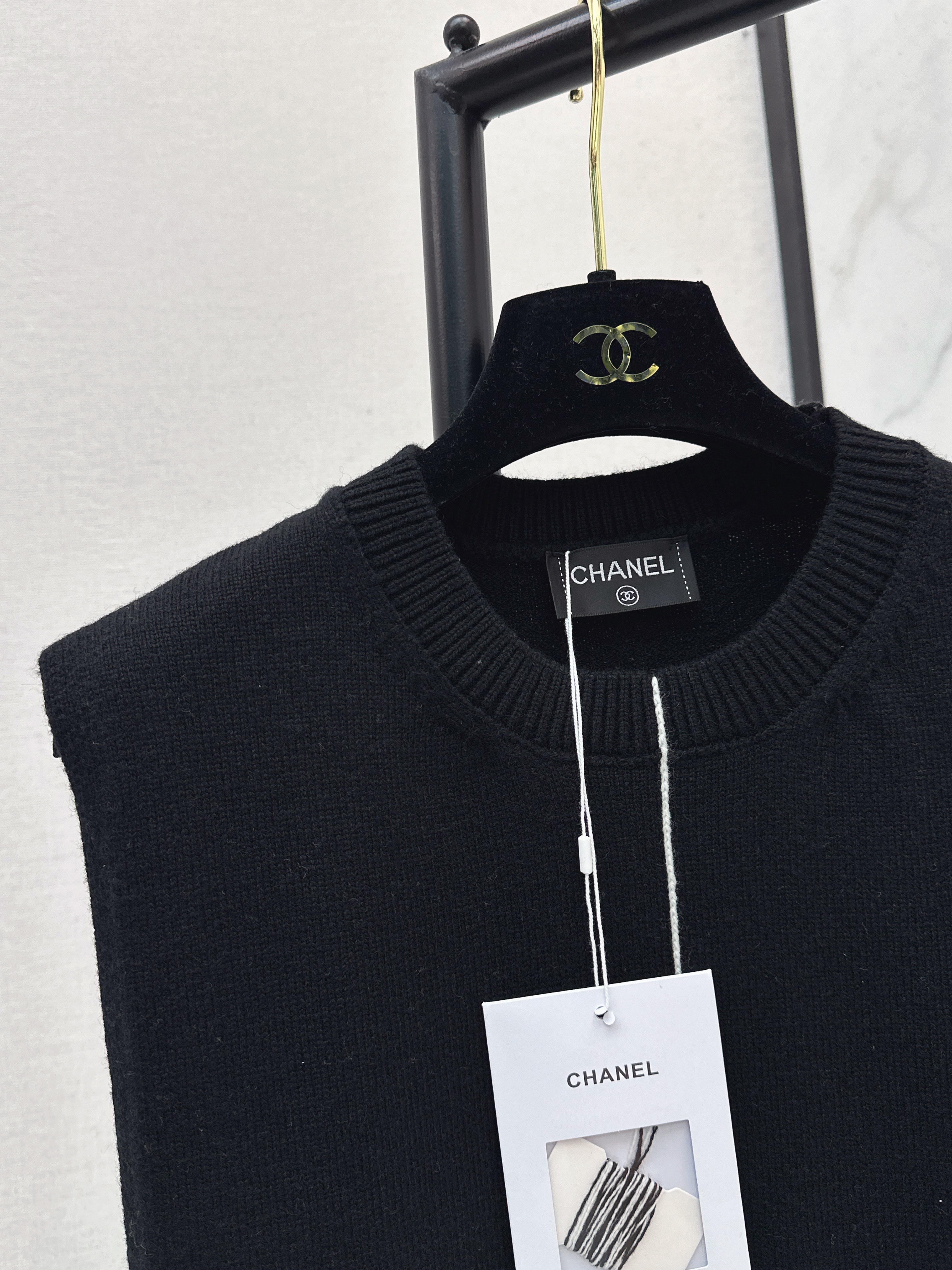 Chan 26ss jacquard knit vest
