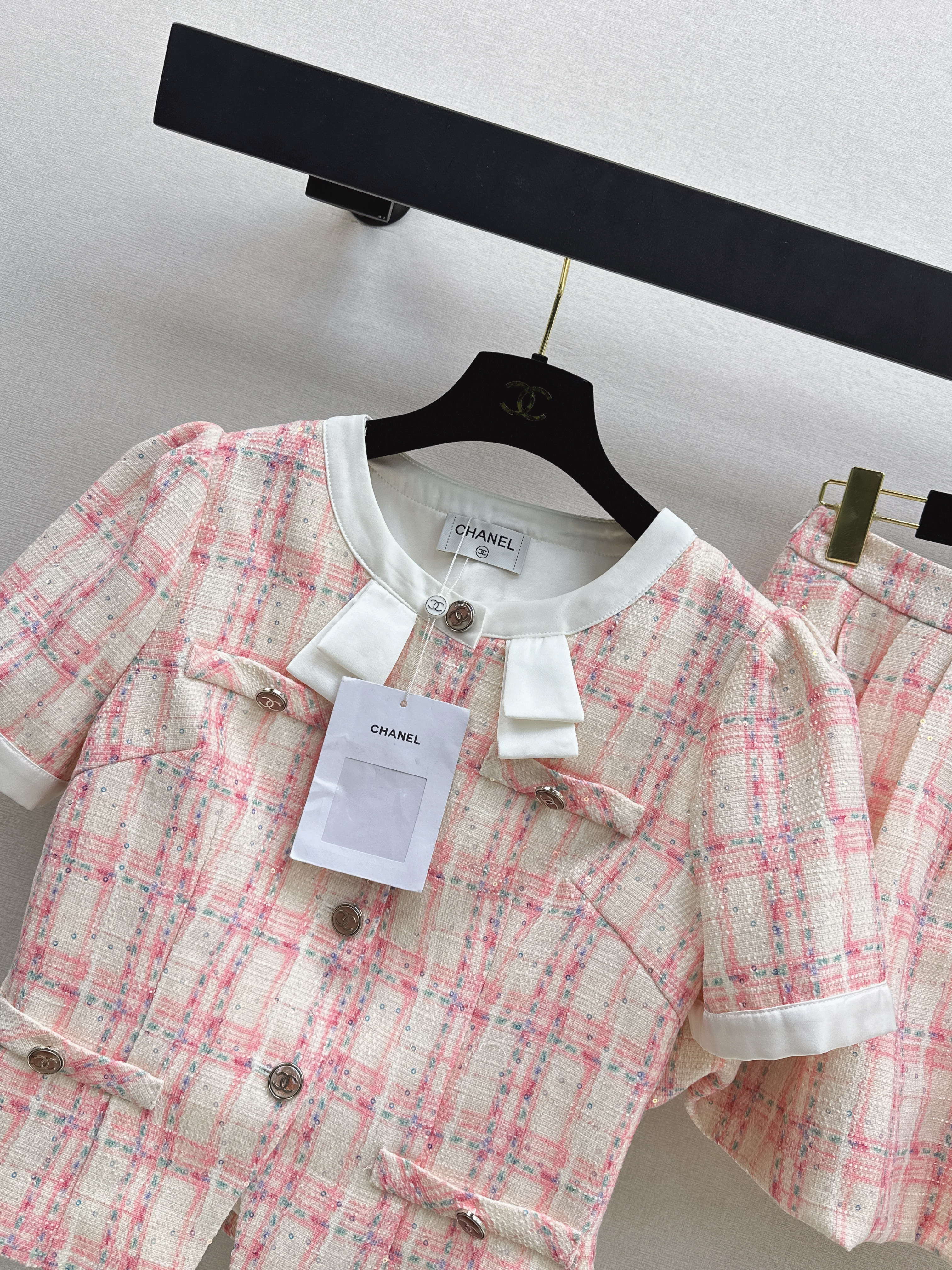 Chan 26ss check woven suit