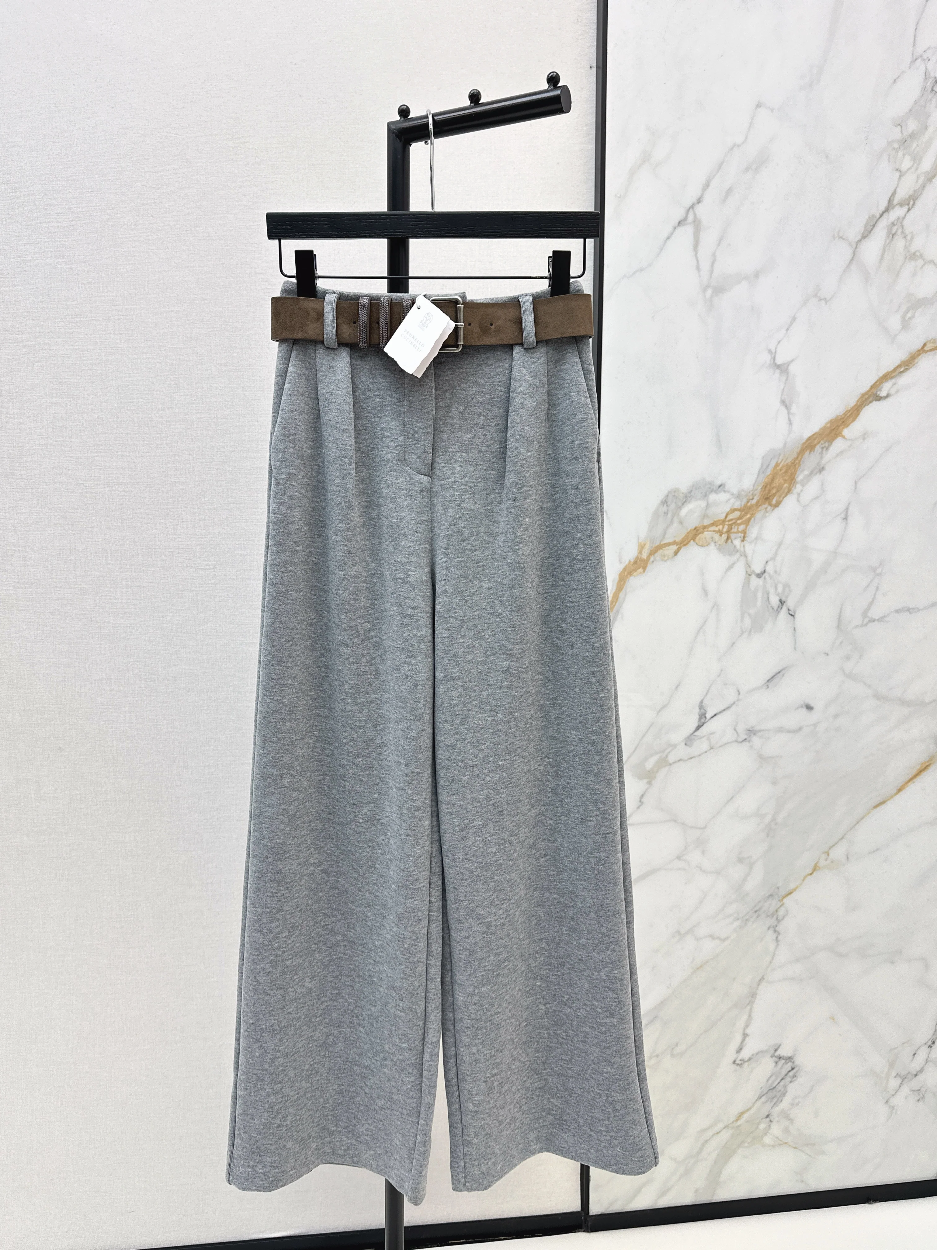 Brun 26ss straight pants with belted