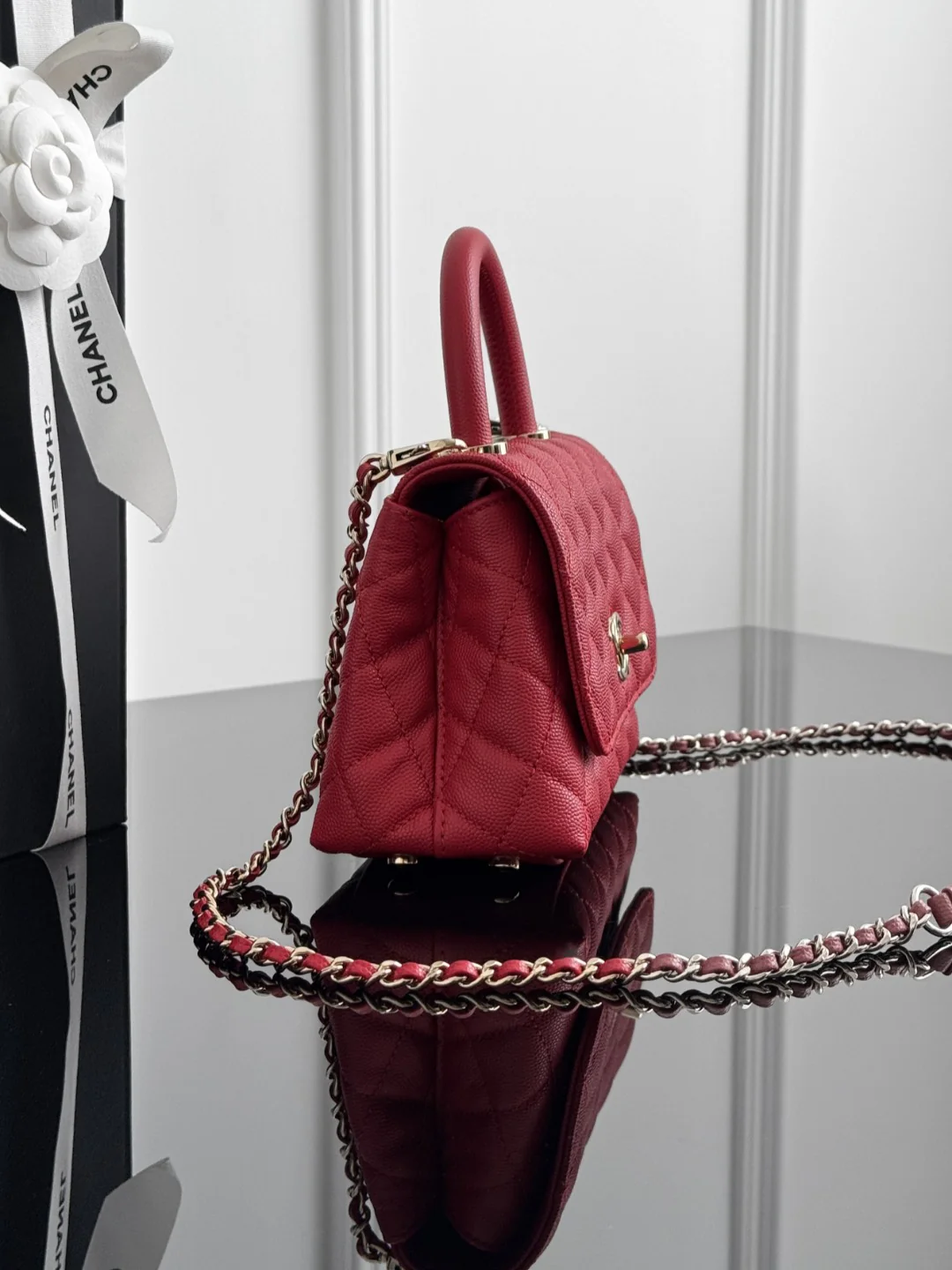 Chan mini coco handle shoulder bag