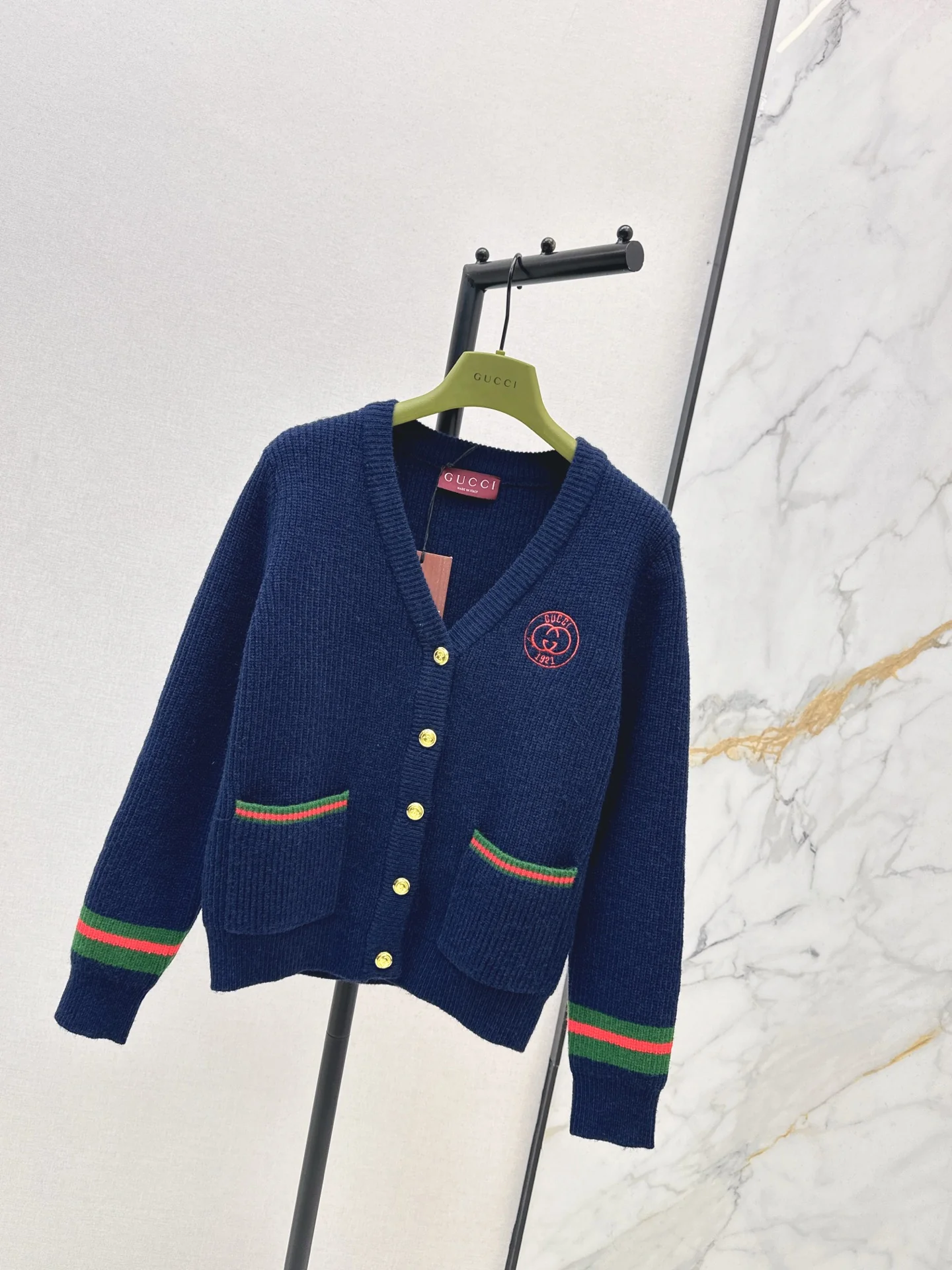 Gucc 25fw jacquard knit cardigan