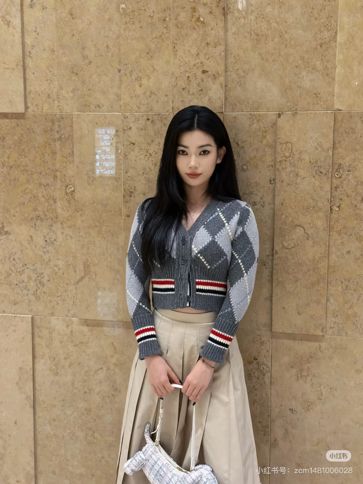 Thom 25fw jacquard cardigan