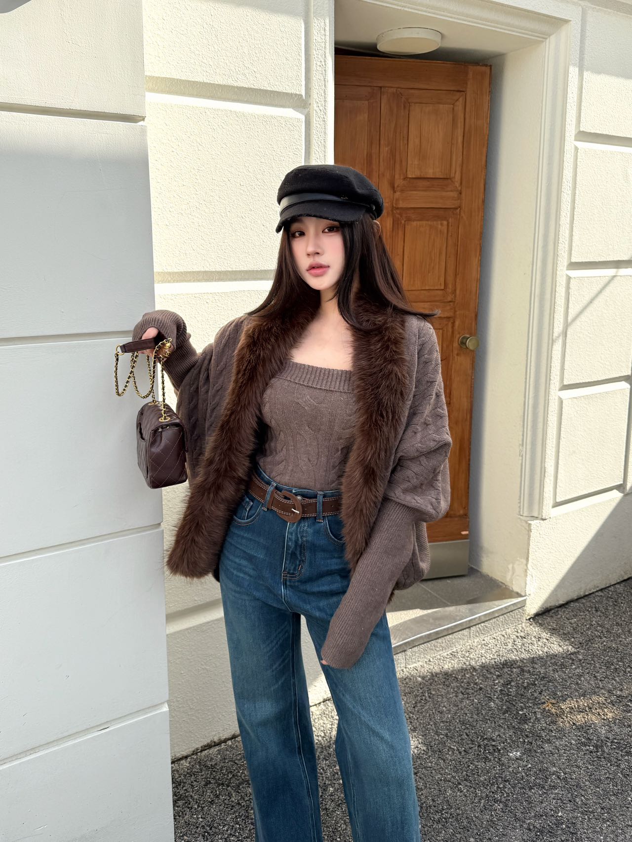 Miu 25fw knit tank top cardigan