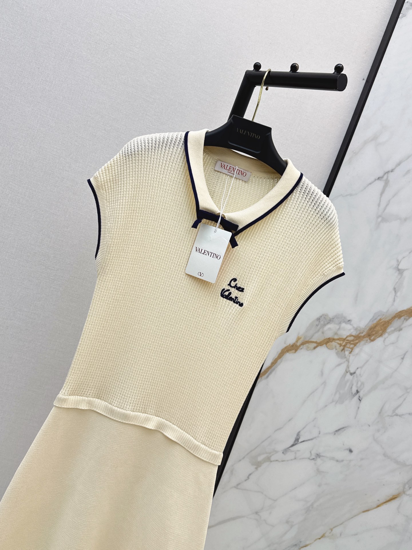Valen 26ss bow knit dress