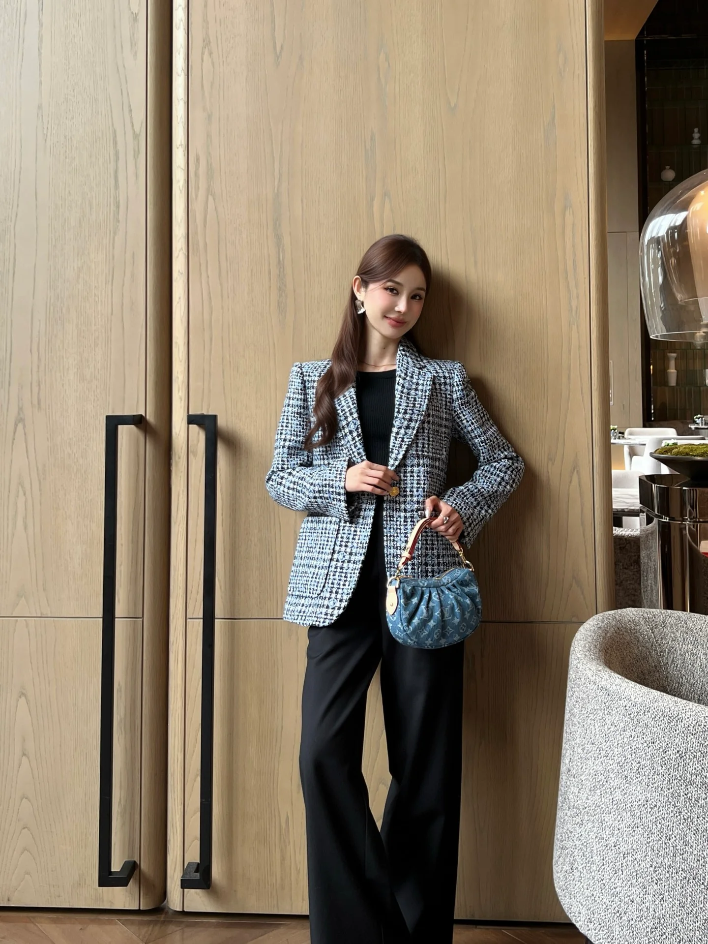 Louis 26ss woven blazer