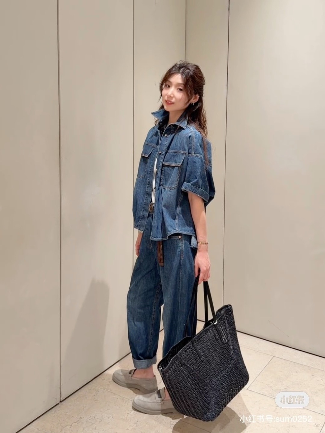 Brun 26ss denim suit