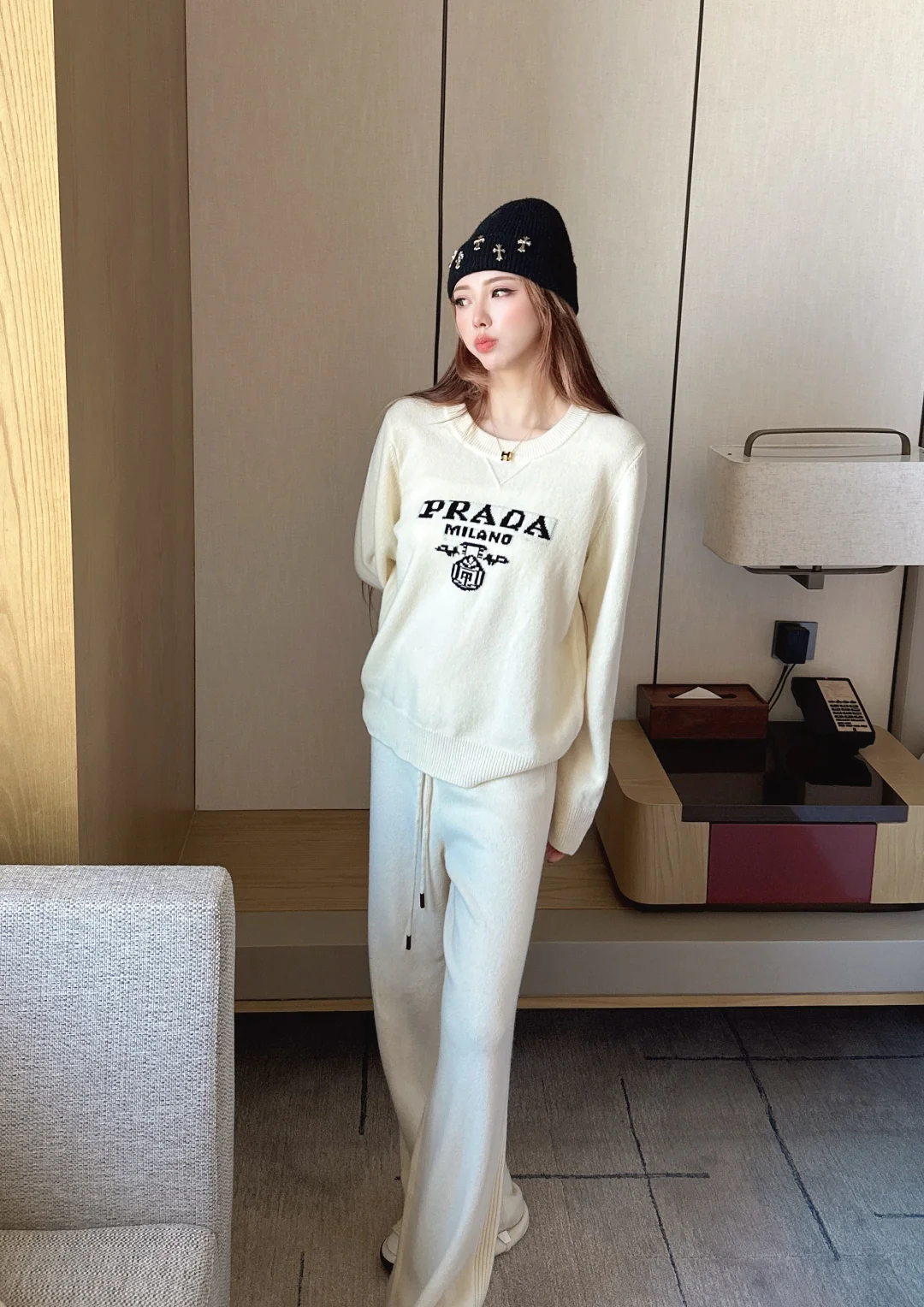 Pra 25fw sweater pants set